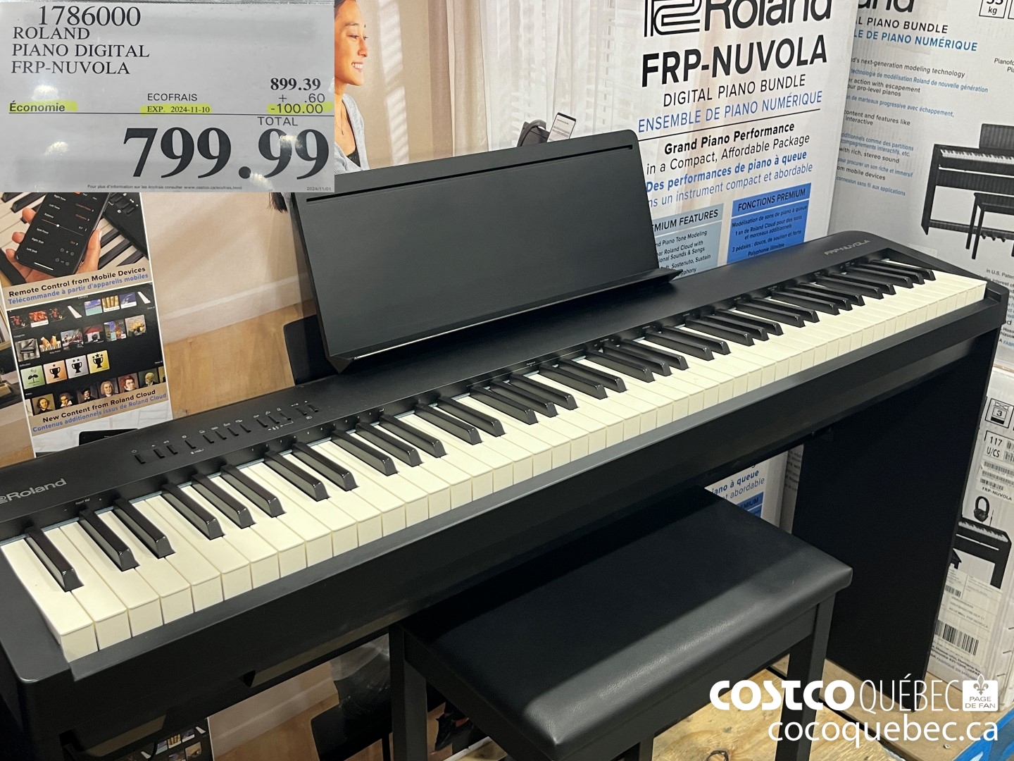 1786000 ROLAND PIANO DIGITALE FRP-NUVOLA  ($100.00 INSTANT SAVINGS EXPIRES ON 2024-11-10) $799.99