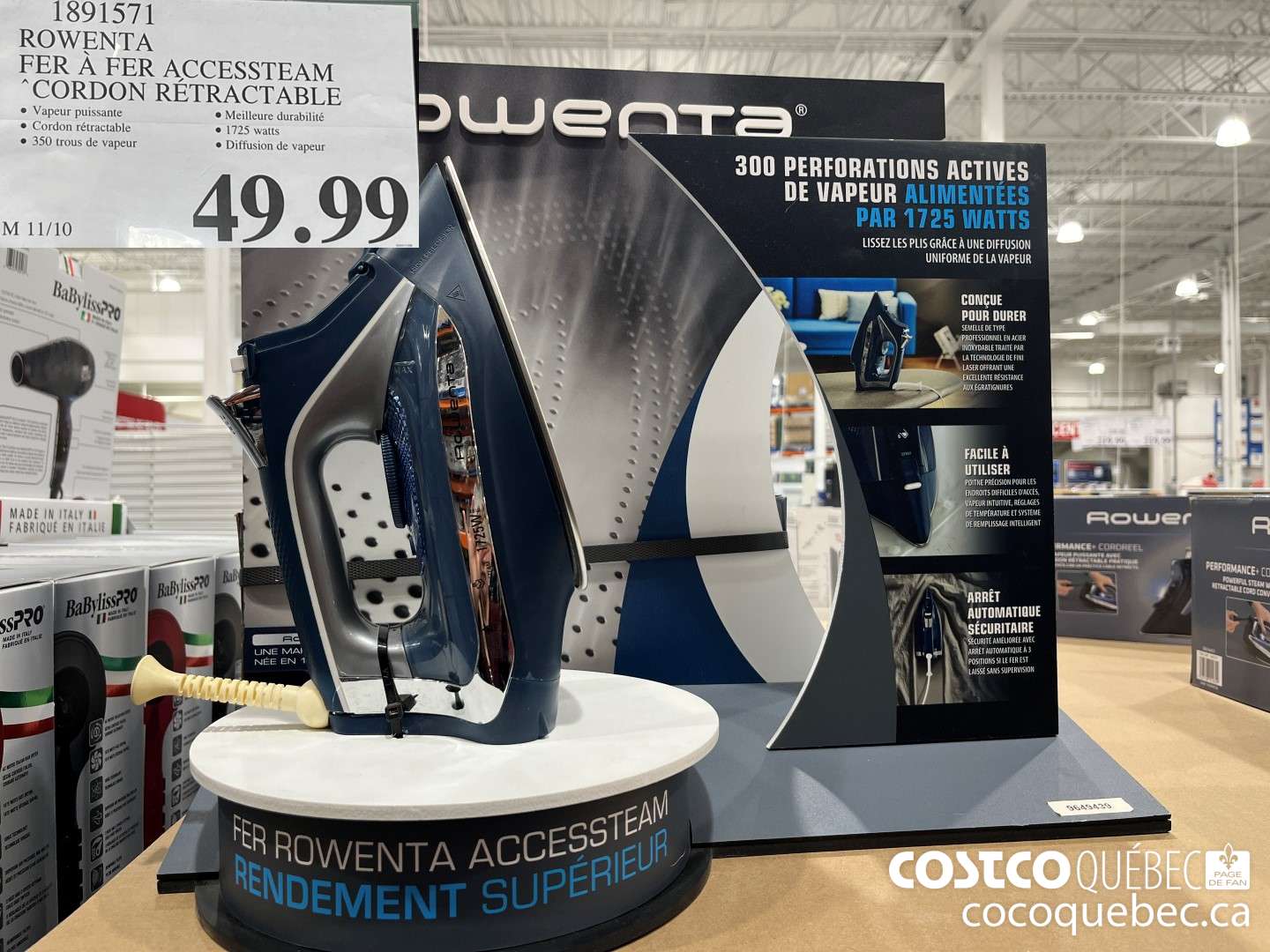 1891571 ROWENTA FER A FER ACCESSTEAM “CORDON RETRACTABLE  $49.99