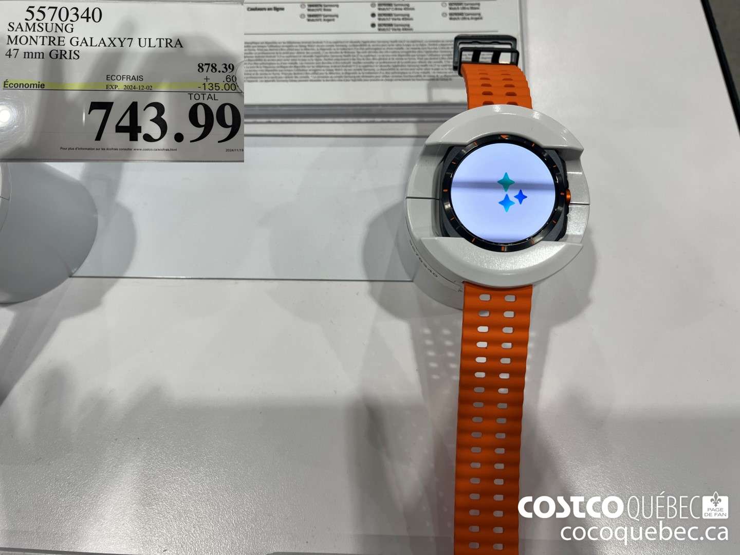 5570340 SAMSUNG MONTRE GALAXY7 ULTRA 47 mm Gris  ($135.00 INSTANT SAVINGS EXPIRES ON 2024-12-02) $743.99