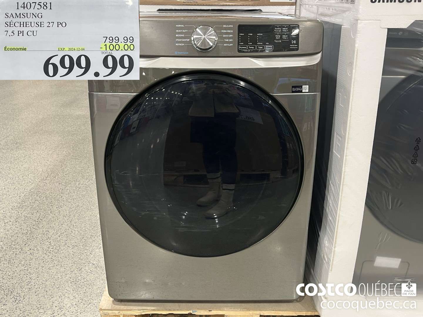 1407581 SAMSUNG SECHEUSE 27 po 7.5 PI CU  ($100.00 INSTANT SAVINGS EXPIRES ON 2024-12-04) $699.99