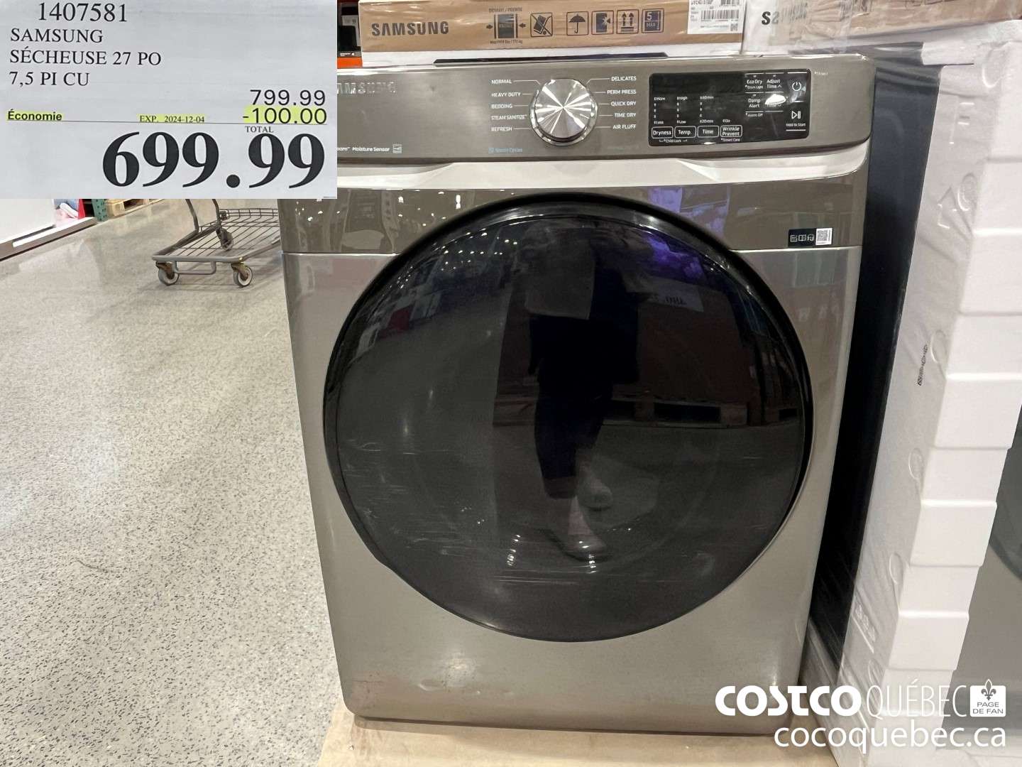 1407581 SAMSUNG SECHEUSE 27 po 7.5 PI CU  ($50.00 INSTANT SAVINGS EXPIRES ON 2024-12-04) $699.99