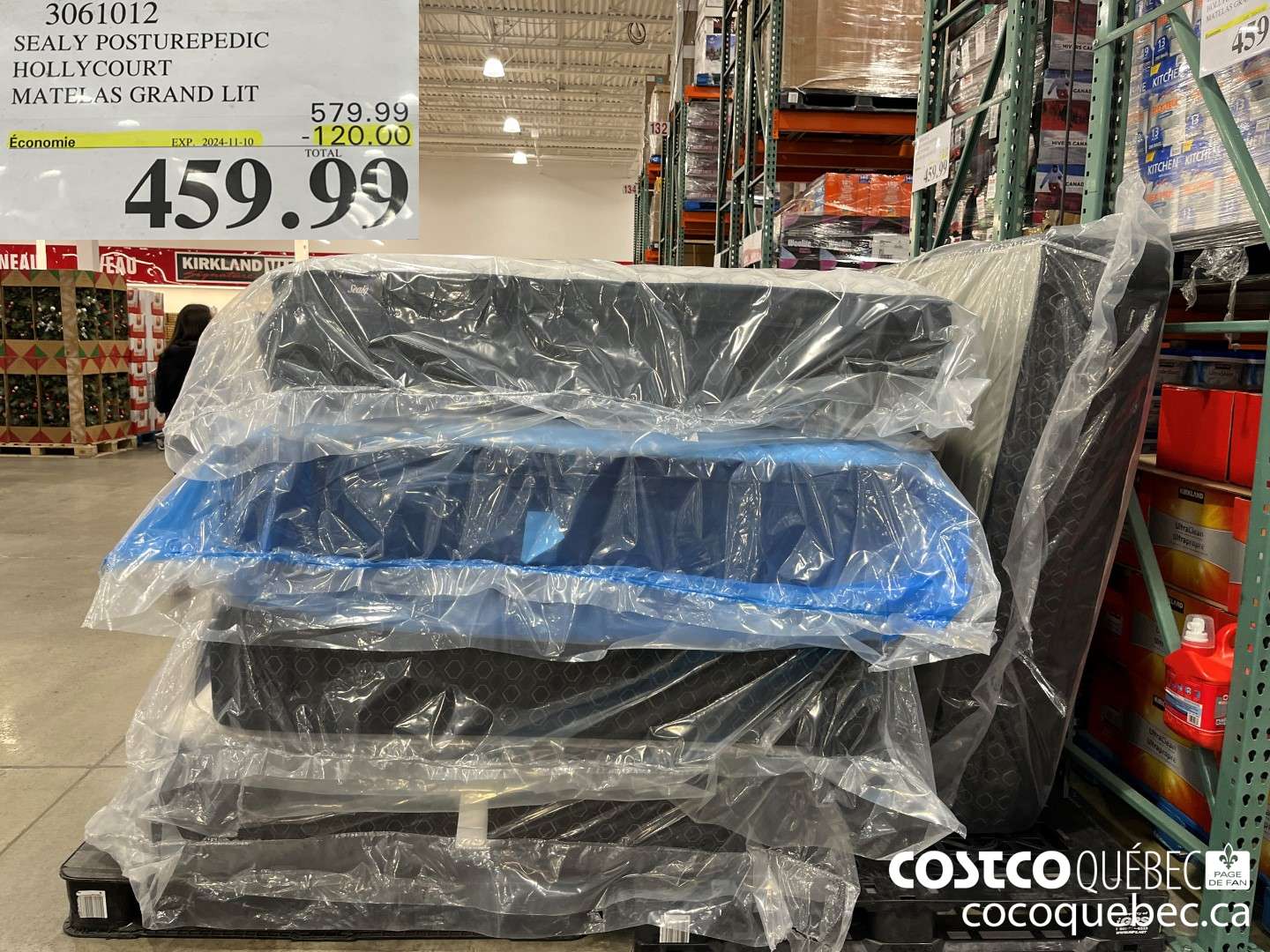 3061012 SEALY POSTUREPEDIC HOLLYCOURT MATELAS GRAND LIT  ($120.00 INSTANT SAVINGS EXPIRES ON 2024-11-10) $459.99