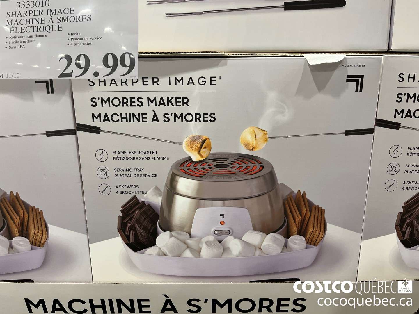 3333010 SHARPER IMAGE MACHINE A SMORES ELECTRIQUE  $29.99