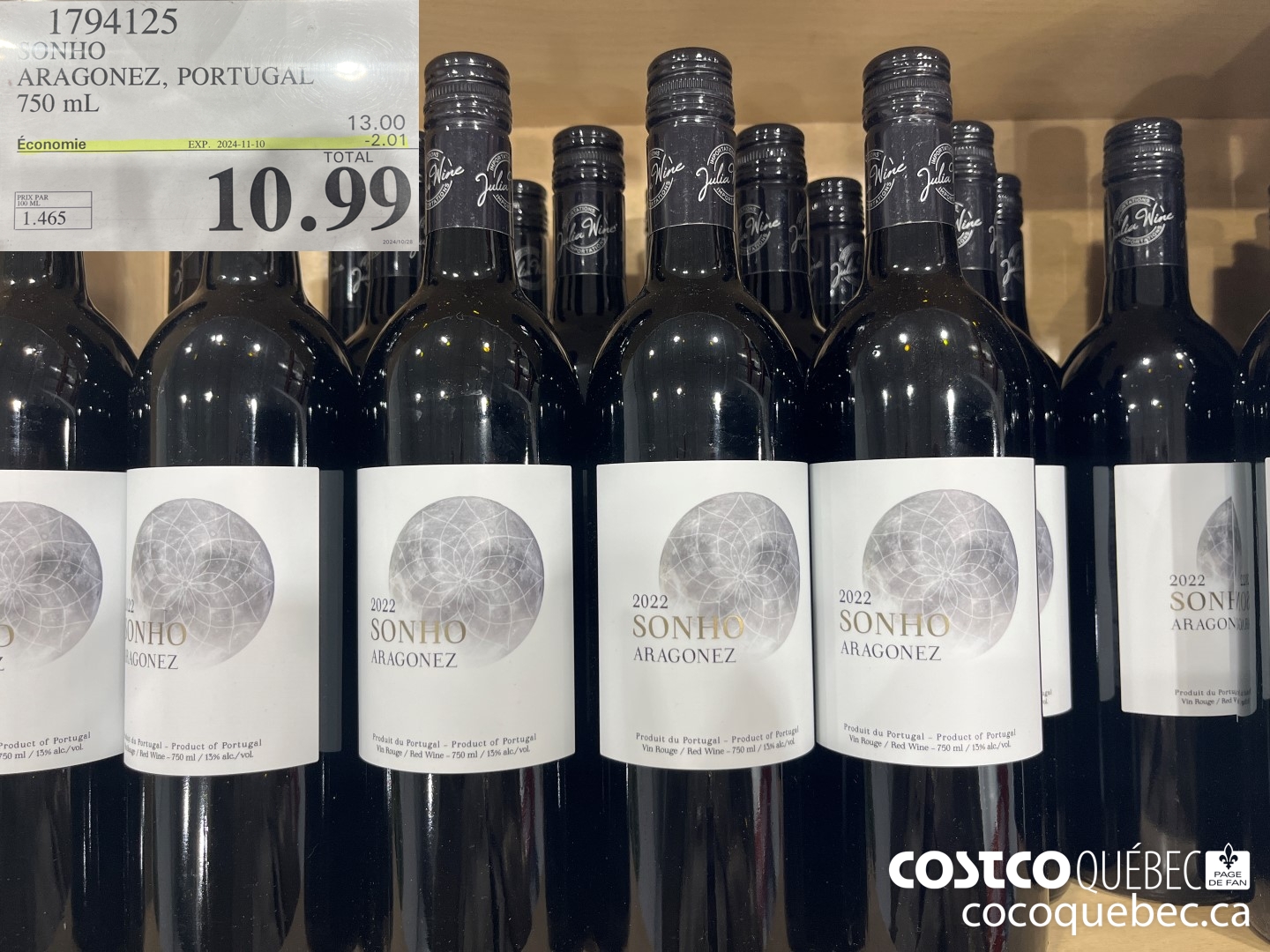 1794195 SONHO ARAGONEZ, PORTUGAL 750 mL  ($2.01 INSTANT SAVINGS EXPIRES ON 2024-11-10) $10.99