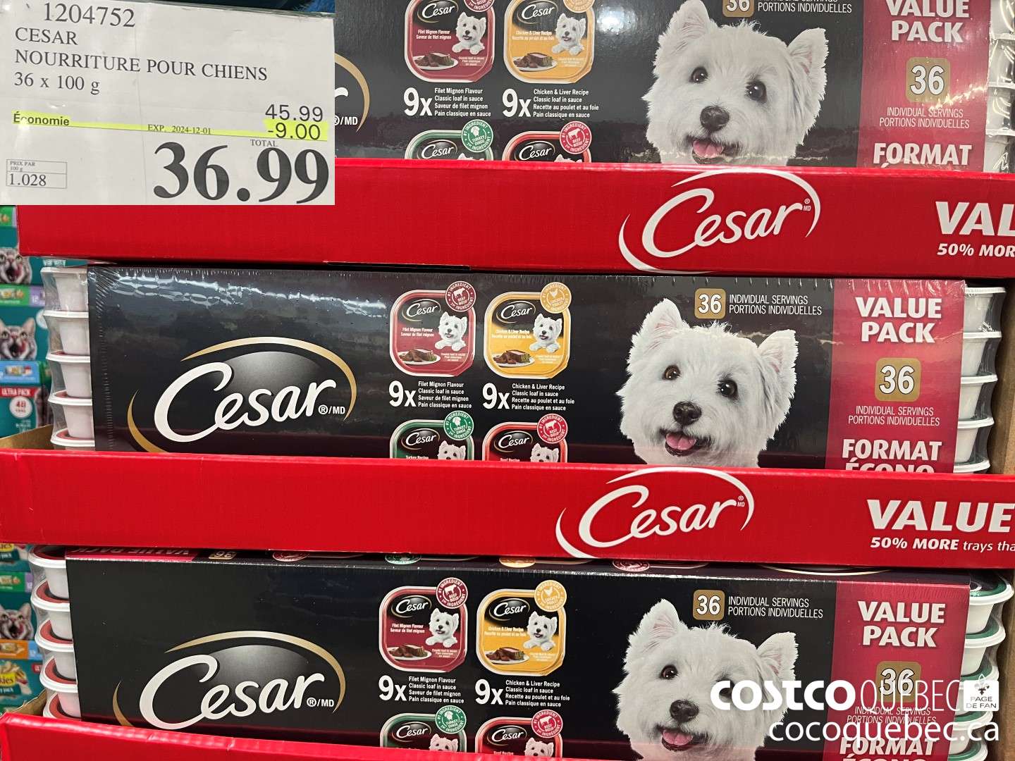 1204752 SOUR POUR CHIENS 36 x 100 PRIX PAR  ($9.00 INSTANT SAVINGS EXPIRES ON 2024-12-01) $36.99