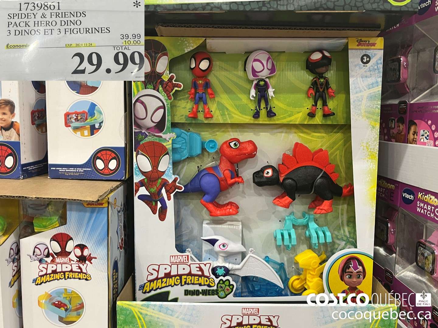 1739861 SPIDEY & FRIENDS PACK HERO DINO 3 DINOS ET 3 FIGURINES  ($10.00 INSTANT SAVINGS EXPIRES ON 2024-11-24) $29.99