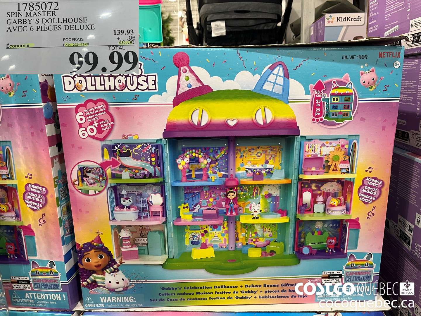 1785072 SPIN MASTER GABBY'S DOLLHOUSE AVEC 6 PIECES DELUXE  ($40.00 INSTANT SAVINGS EXPIRES ON 2024-12-08) $99.99