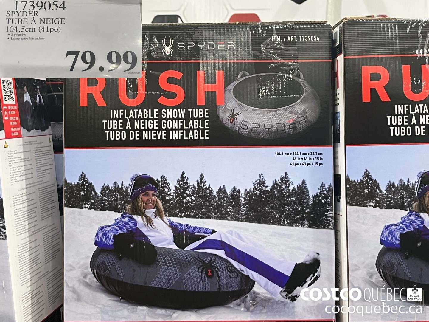 1739054 SPYDER TUBE A NEIGE 104,5cm (41po)  $79.99