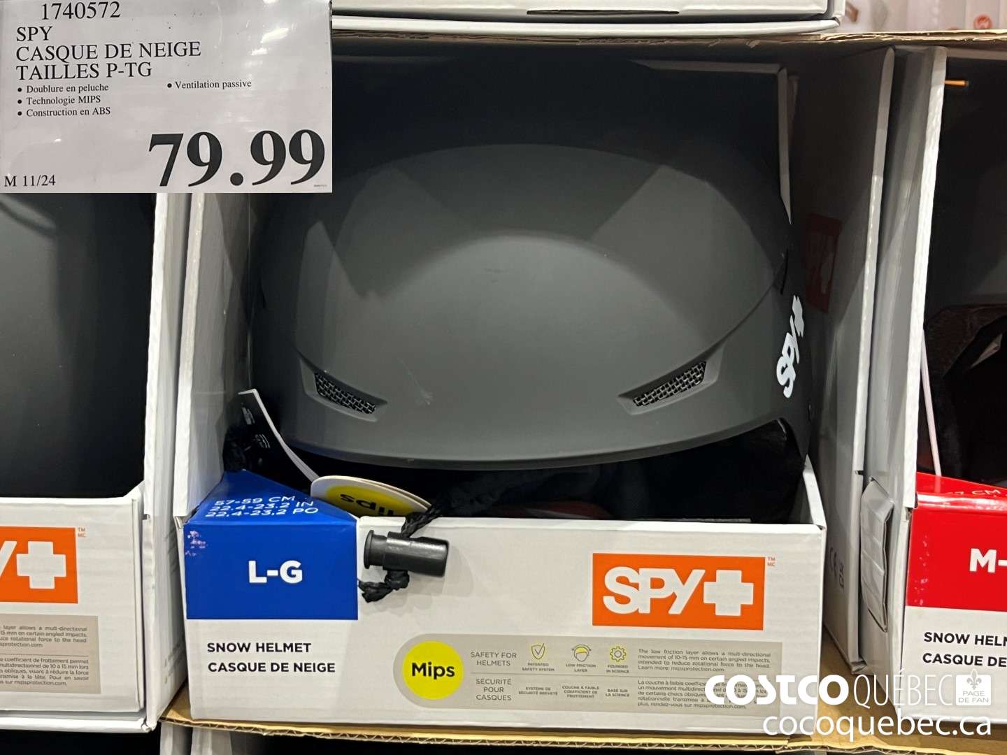 1740572 SPY | CASQUE DE NEIGE TAILLES P-TG  $79.99