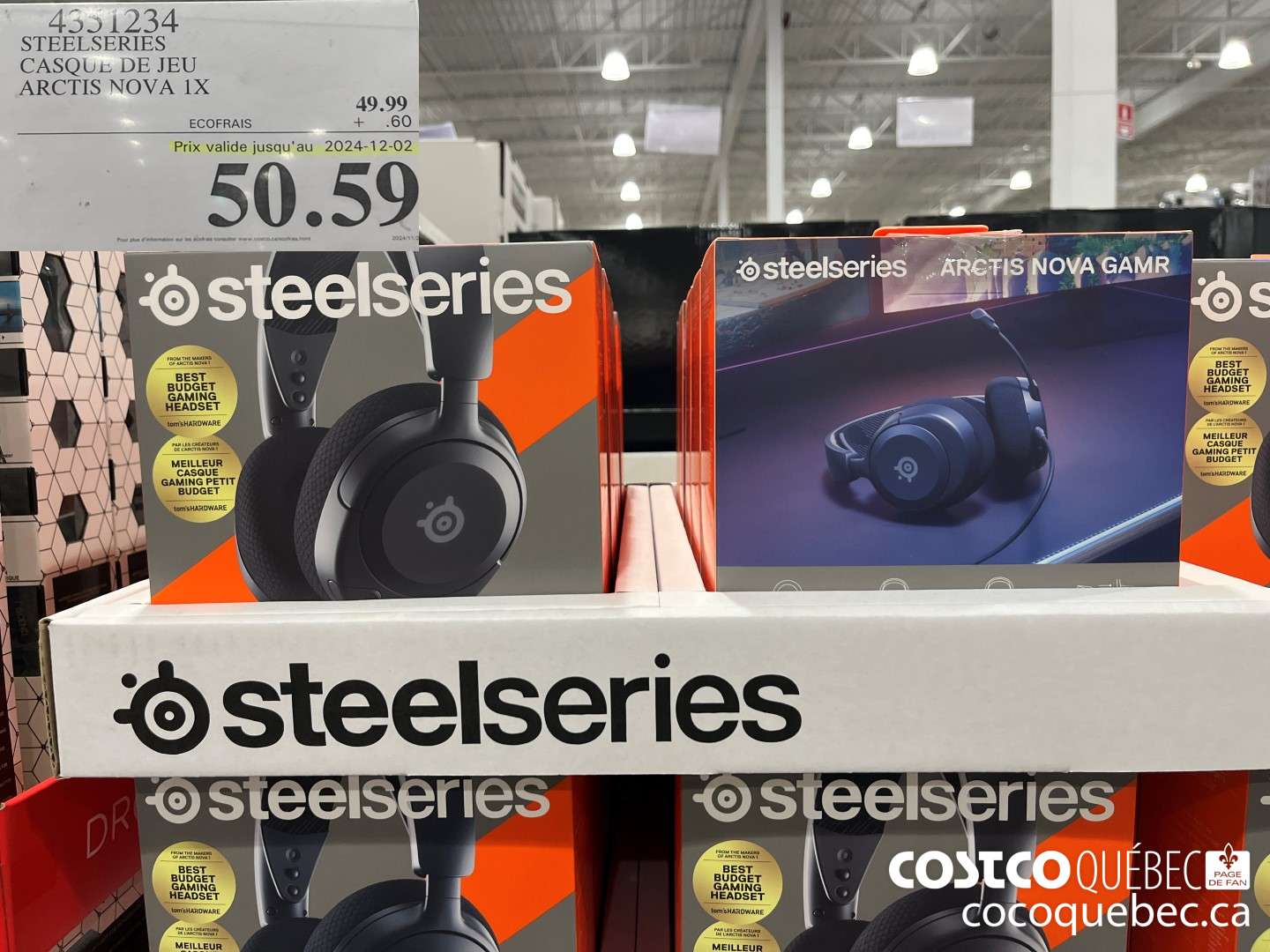 4551234 STEELSERIES CASQUE DE JEU ARCTIS NOVA 1X  $50.59