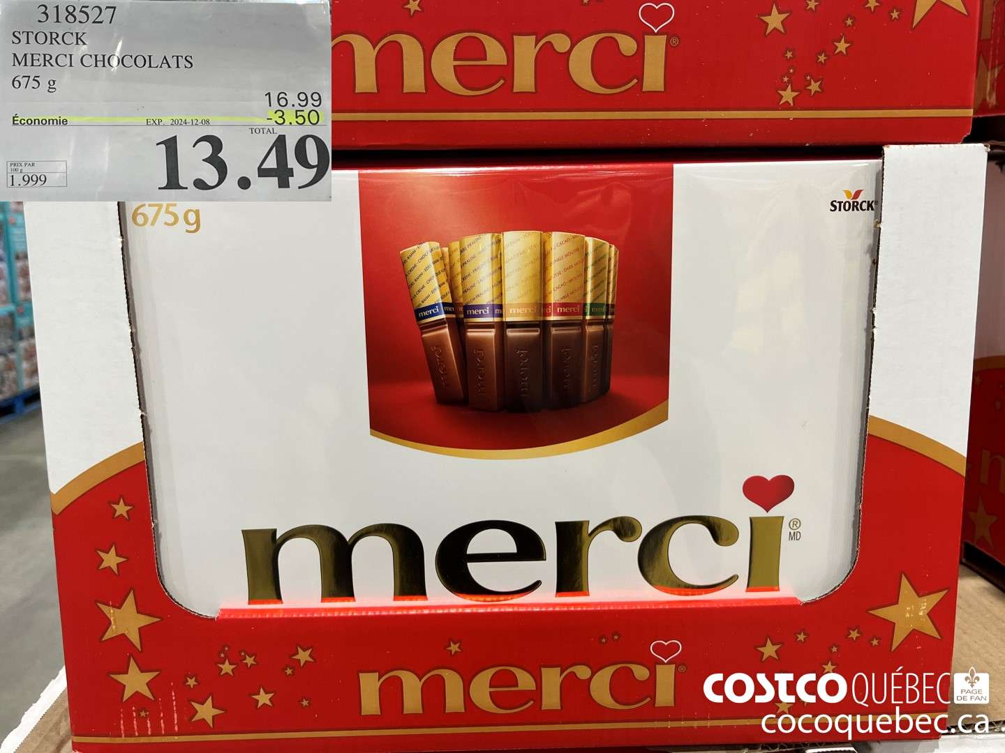 318527 STORCK MERCI CHOCOLATS 675 g  (EXPIRES ON 2024-12-08) $13.49