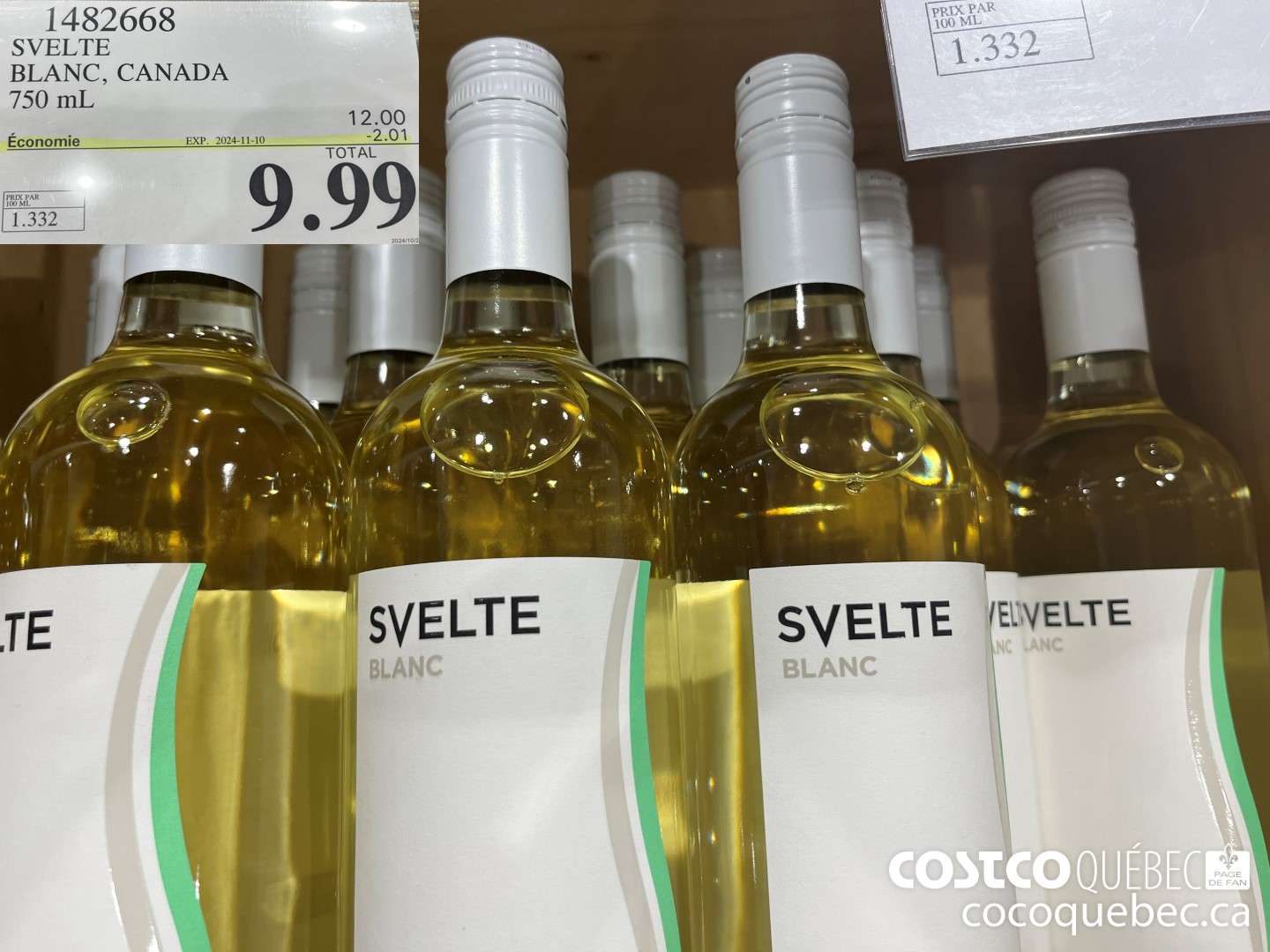 1482668 SVELTE BLANC, CANADA ($2.01 INSTANT SAVINGS EXPIRES ON 2024-11-10) $9.99