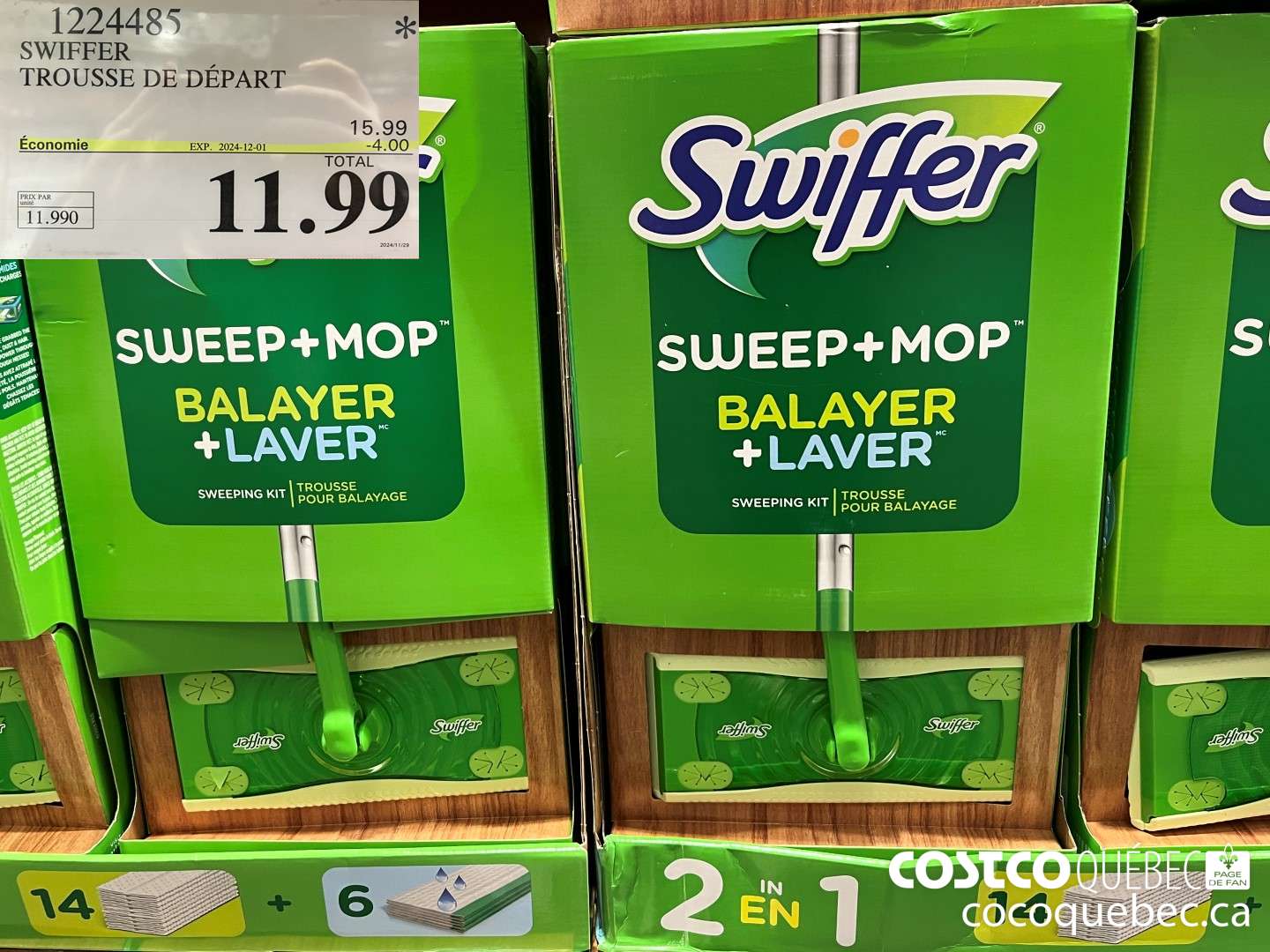 1224485 SWIFFER TROUSSE POUR BALAYAGE ($4.00 INSTANT SAVINGS EXPIRES ON 2024-12-01) $11.99