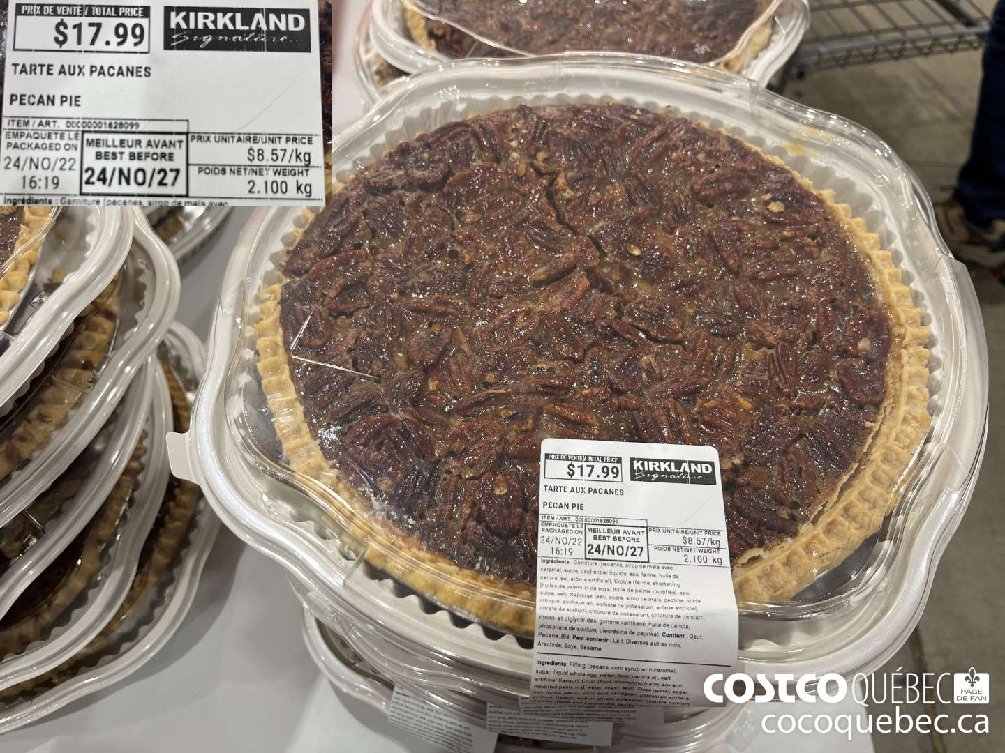 1628099 TARTE AUX PACANES PECAN PIE  $17.99