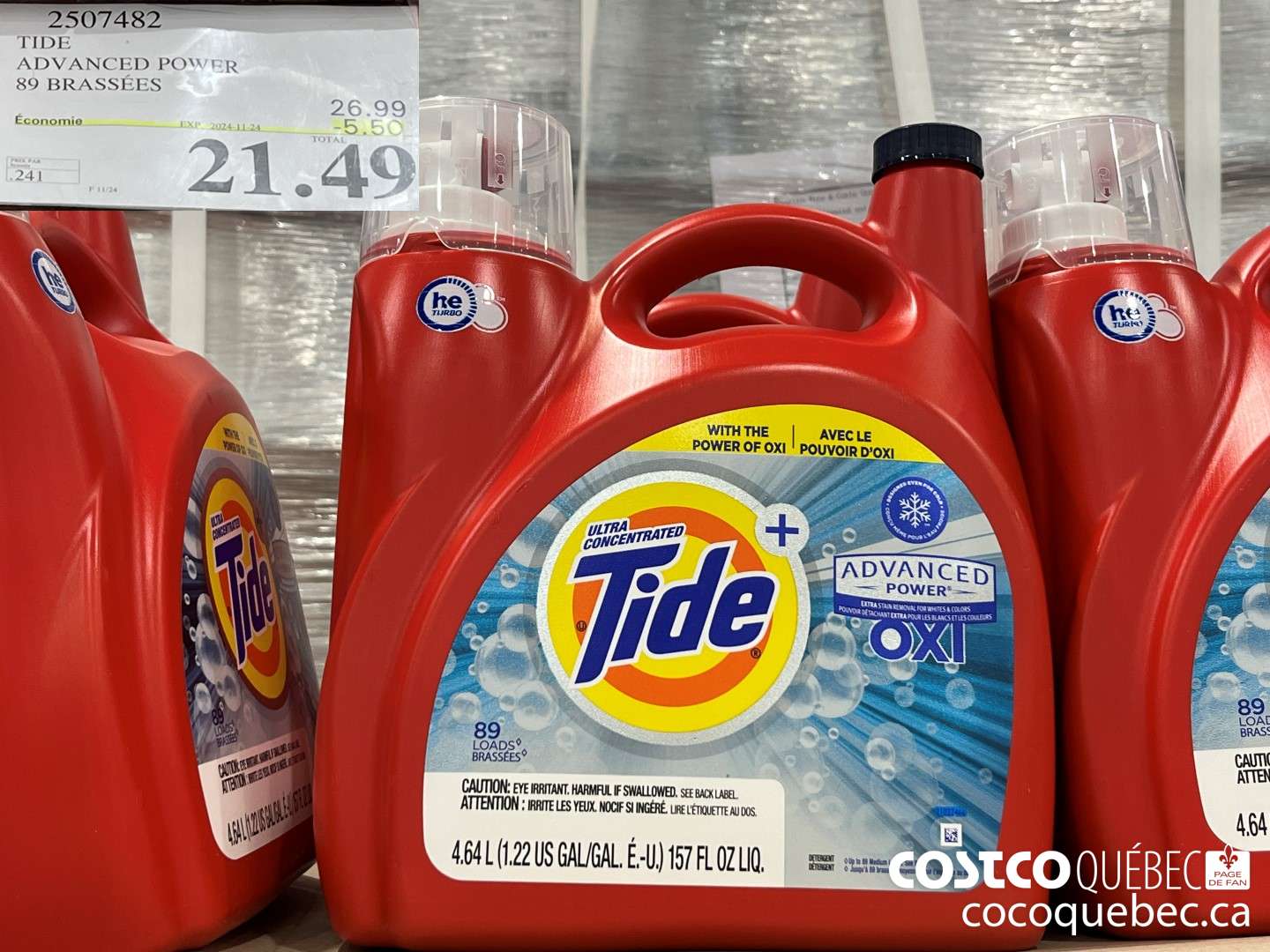 2507482 TIDE ADVANCED POWER 89 BRASSEES  ($5.50 INSTANT SAVINGS EXPIRES ON 2024-11-24) $21.49