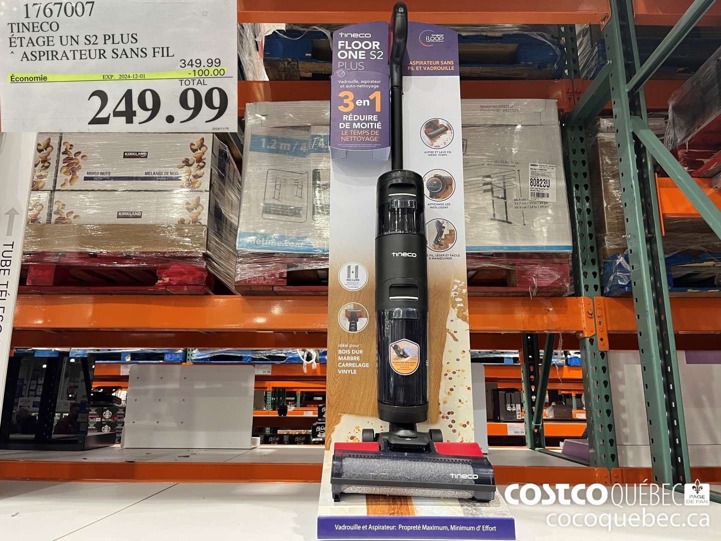 1767007 TINECO ETAGE UN S2 PLUS ~ ASPIRATEUR SANS FIL  ($100.00 INSTANT SAVINGS EXPIRES ON 2024-12-01) $249.99