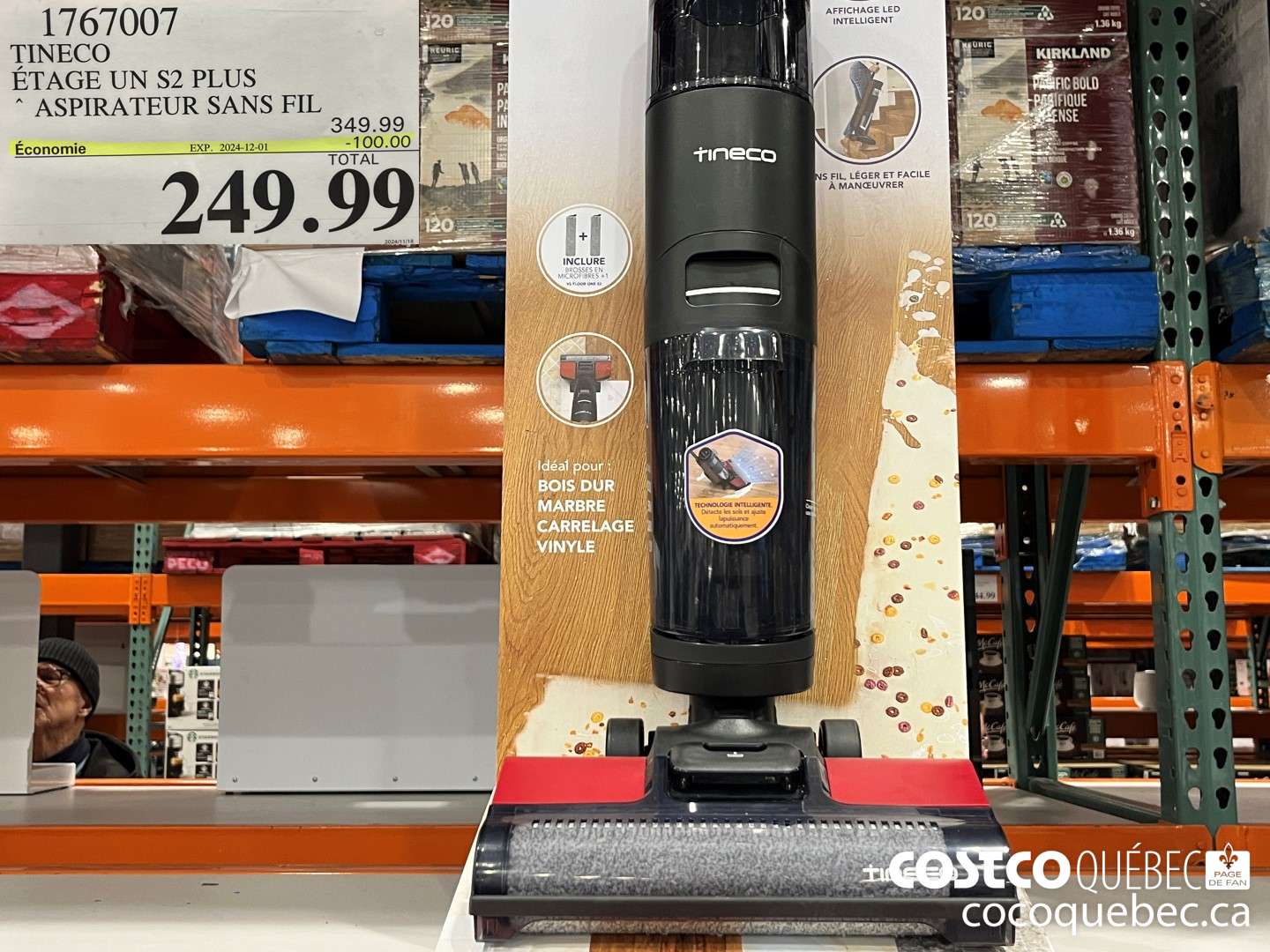 1767007 TINECO ETAGE UN S2 PLUS ~ ASPIRATEUR SANS FIL  ($100.00 INSTANT SAVINGS EXPIRES ON 2024-12-01) $249.99