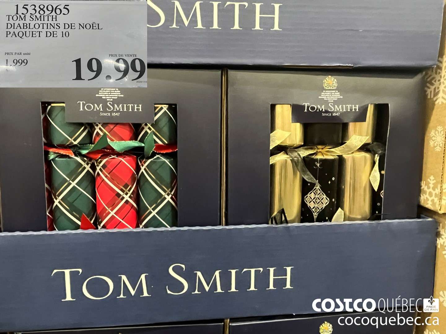 1538965 TOM SMITH DIABLOTINS DE NOEL PAQUET DE 10  $19.99