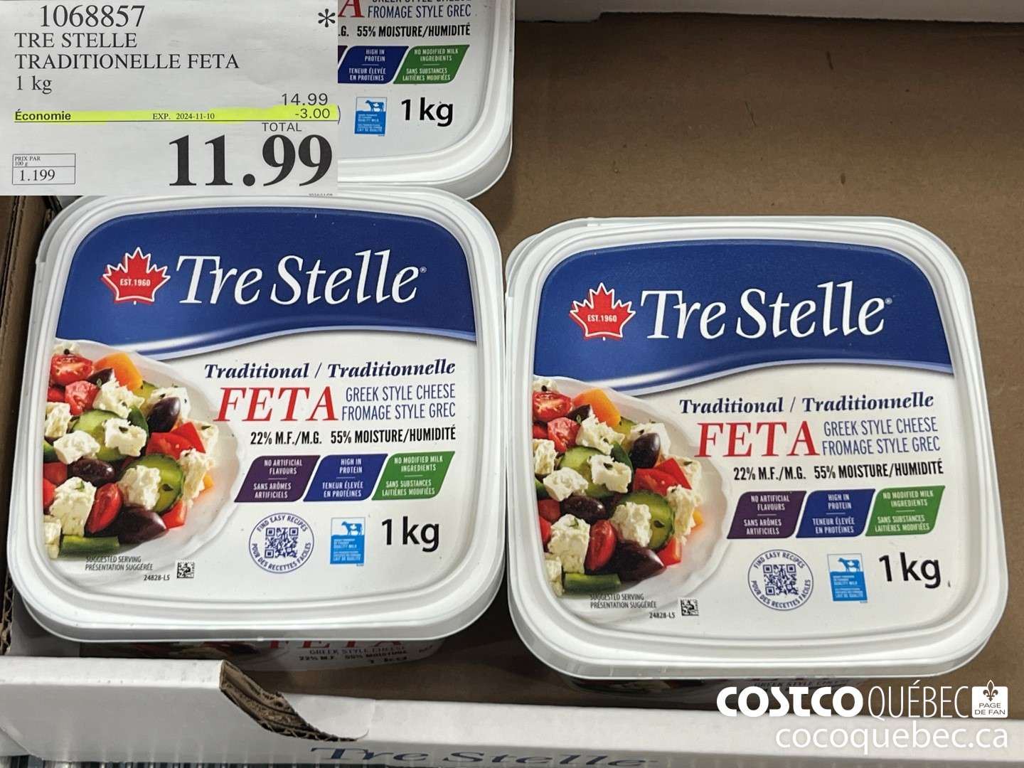 1068857 TRE STELLE TRADITIONELLE FETA ($3.00 INSTANT SAVINGS EXPIRES ON 2024-11-10) $11.99