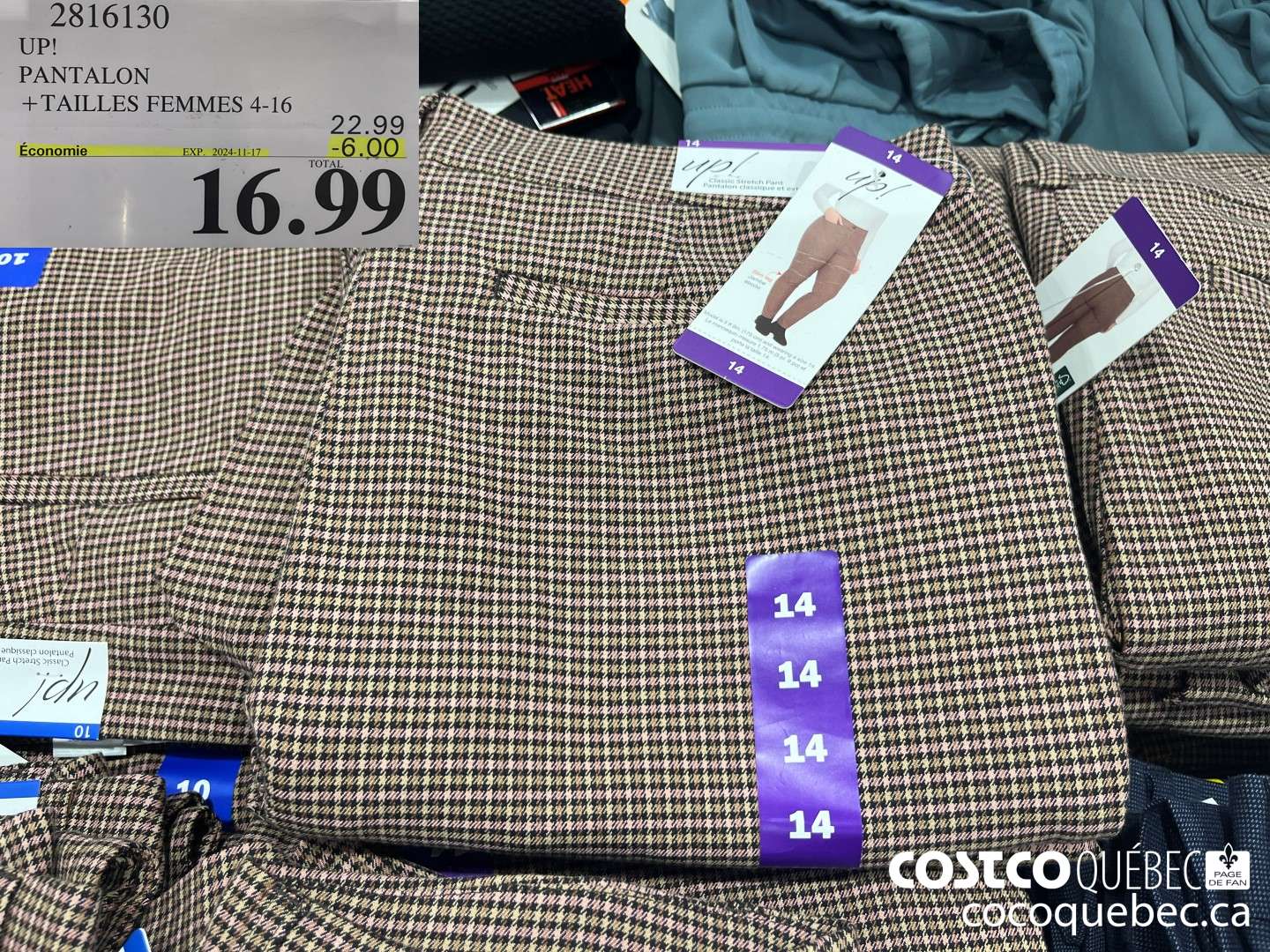 2816130 UP! PANTALON  ($6.00 INSTANT SAVINGS EXPIRES ON 2024-11-17) $16.99