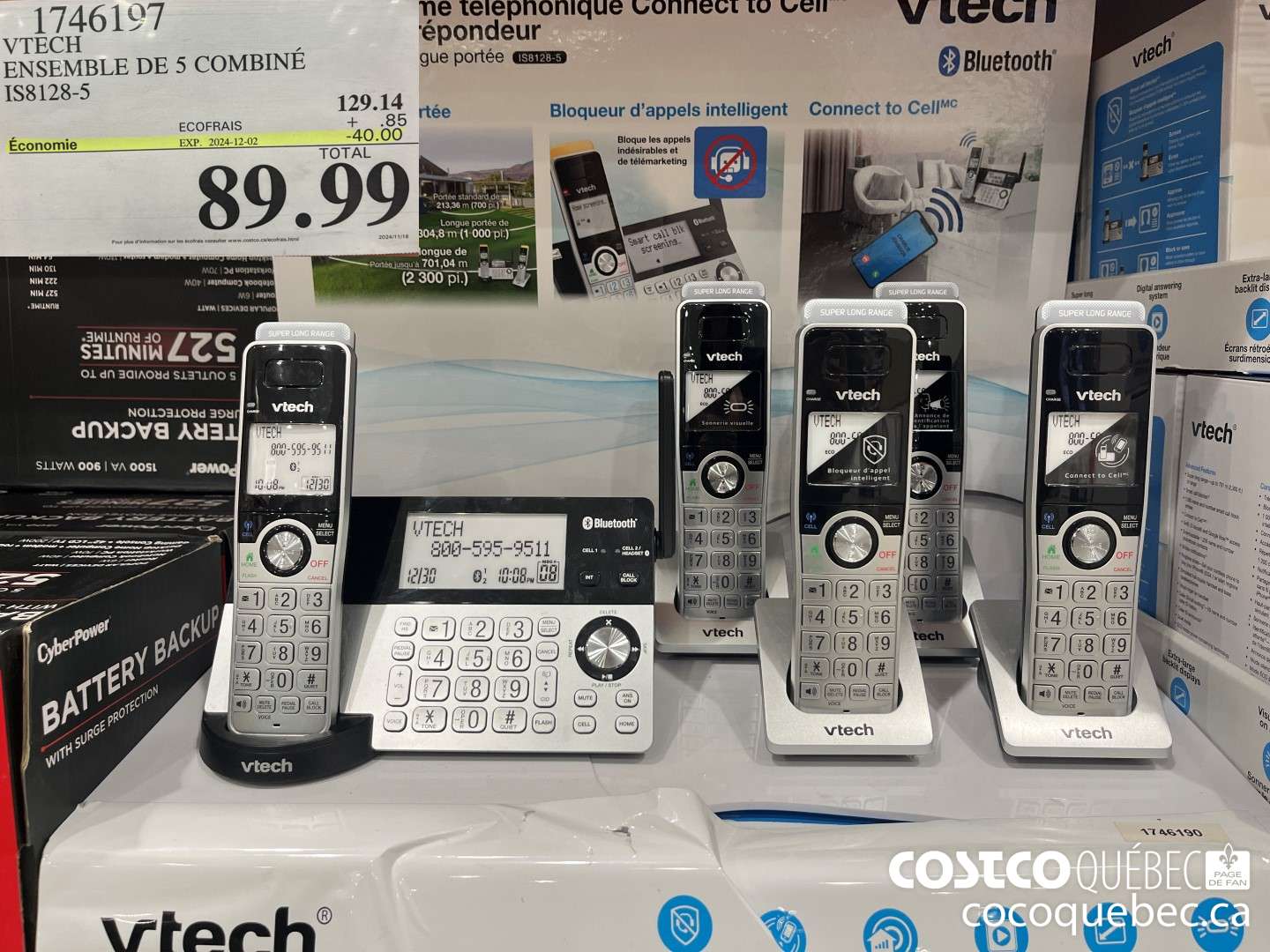 1746197 VTECH ENSEMBLE DE 5 COMBINE 1S8128-5  ($40.00 INSTANT SAVINGS EXPIRES ON 2024-12-02) $89.99