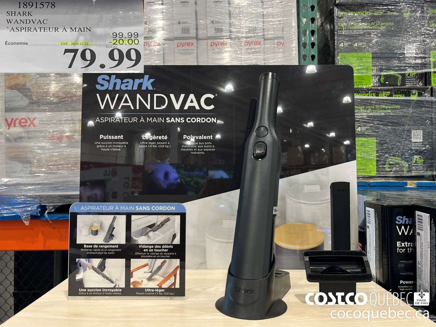 1891578 WANDVAC “ASPIRATEUR A MAIN  ($20.00 INSTANT SAVINGS EXPIRES ON 2024-12-22) $79.99