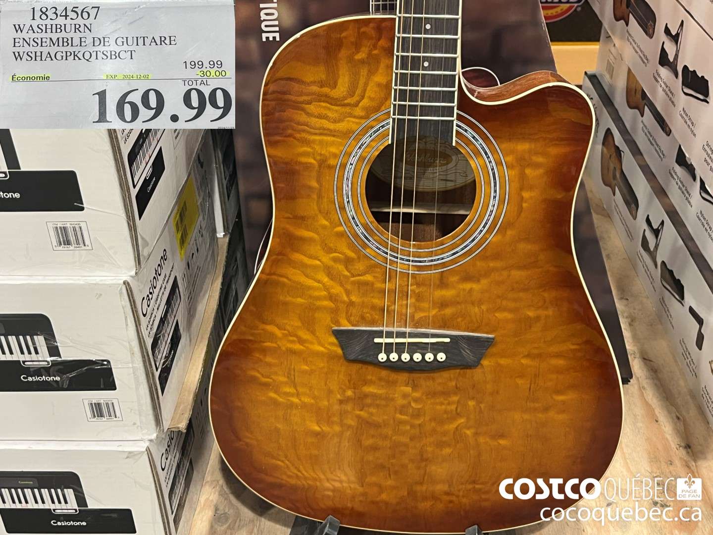 1834567 WASHBURN ENSEMBLE DE GUITARE  ($30.00 INSTANT SAVINGS EXPIRES ON 2024-12-02) $169.99