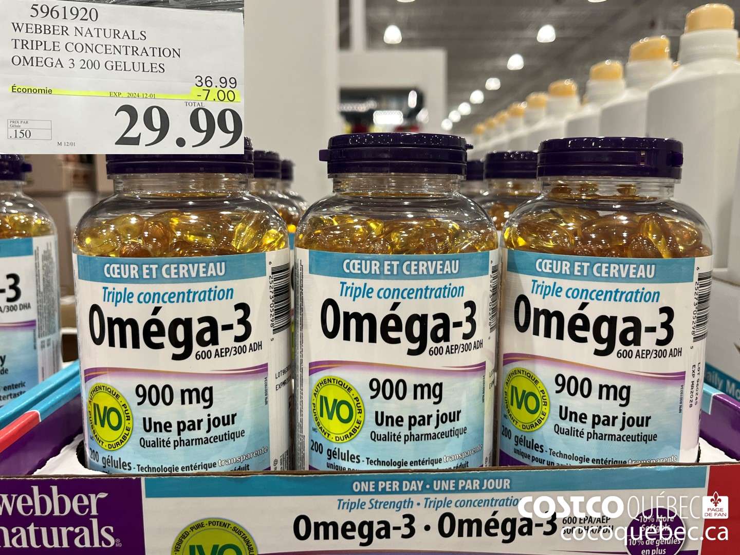 5961920 WEBBER NATURALS TRIPLE CONCENTRATION OMEGA ($7.00 INSTANT SAVINGS EXPIRES ON 2024-12-01) $29.99