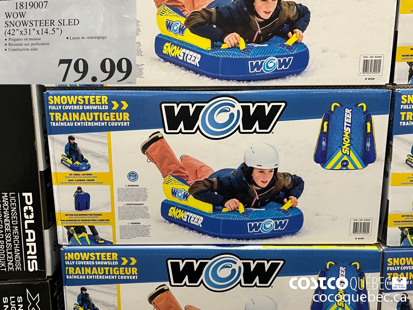 1819007 WOW SNOWSTEER SLED (42