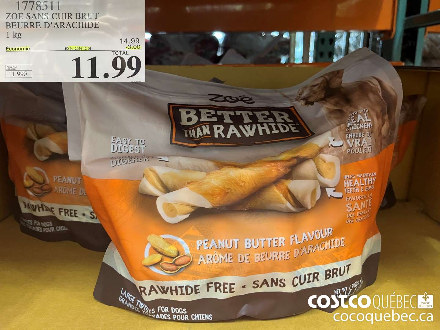 1778511 ZOE SANS CUIR BRUT BEURRE D'ARACHIDE  ($3.00 INSTANT SAVINGS EXPIRES ON 2024-12-01) $11.99