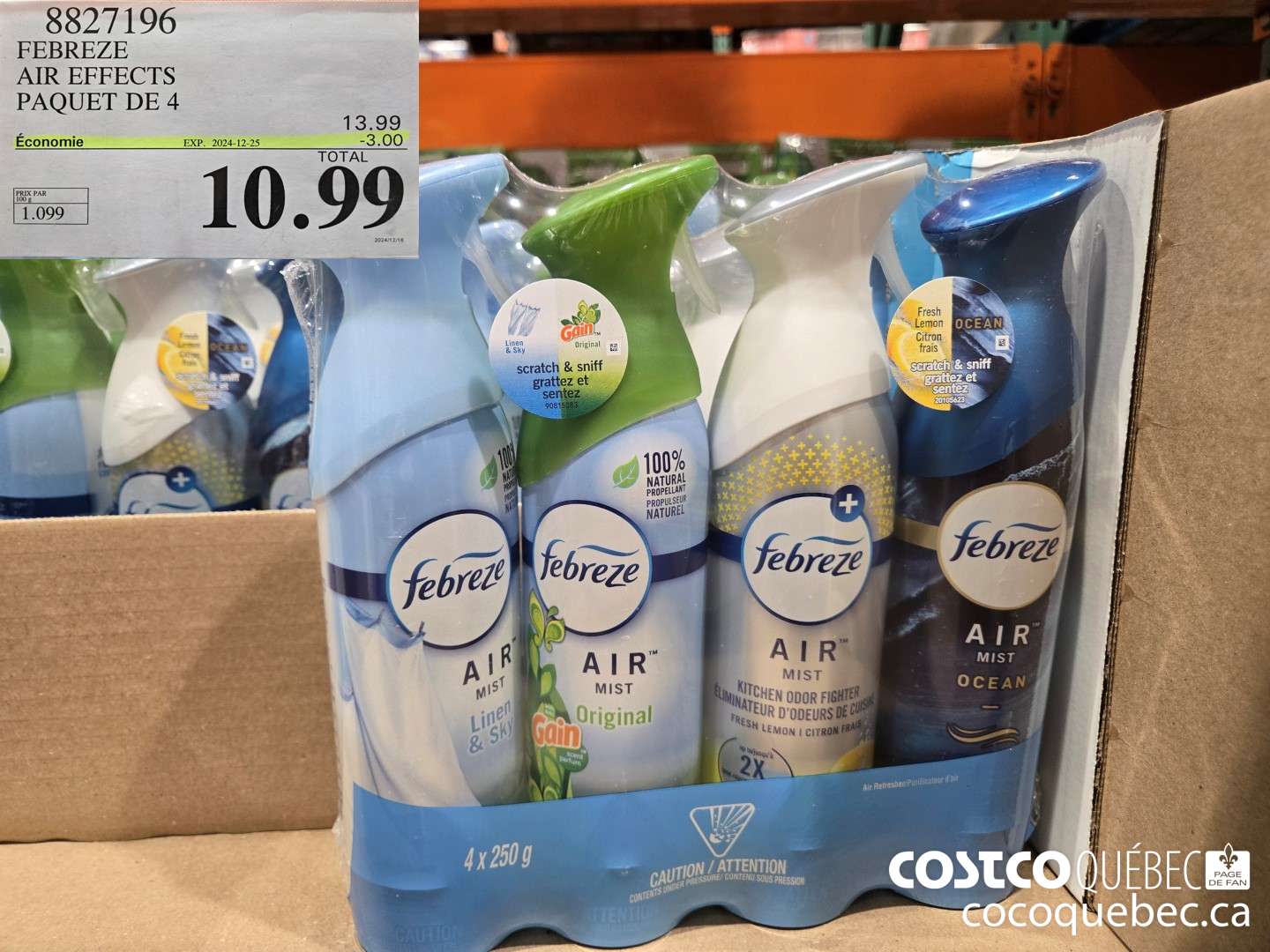 8827196 AIR EFFECTS PAQUET DE 4 ($3.00 INSTANT SAVINGS EXPIRES ON 2024-12-25) $10.99