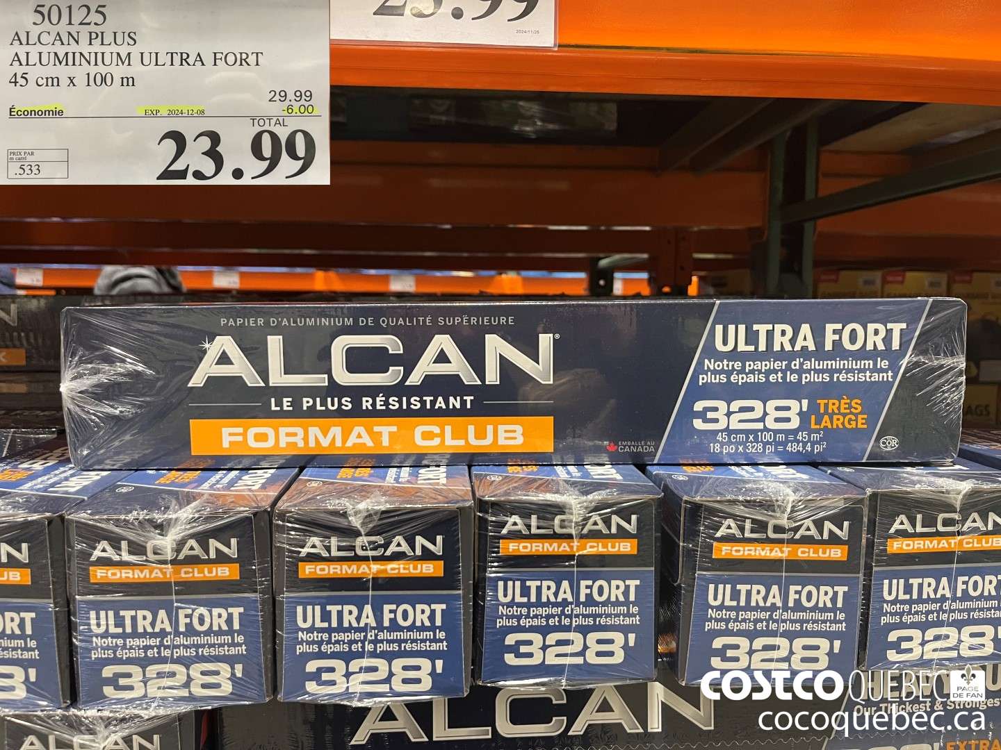 50125 ALCAN PLUS ALUMINIUM ULTRA FORT 45 cm x 100 m  ($6.00 INSTANT SAVINGS EXPIRES ON 2024-12-08) $23.99