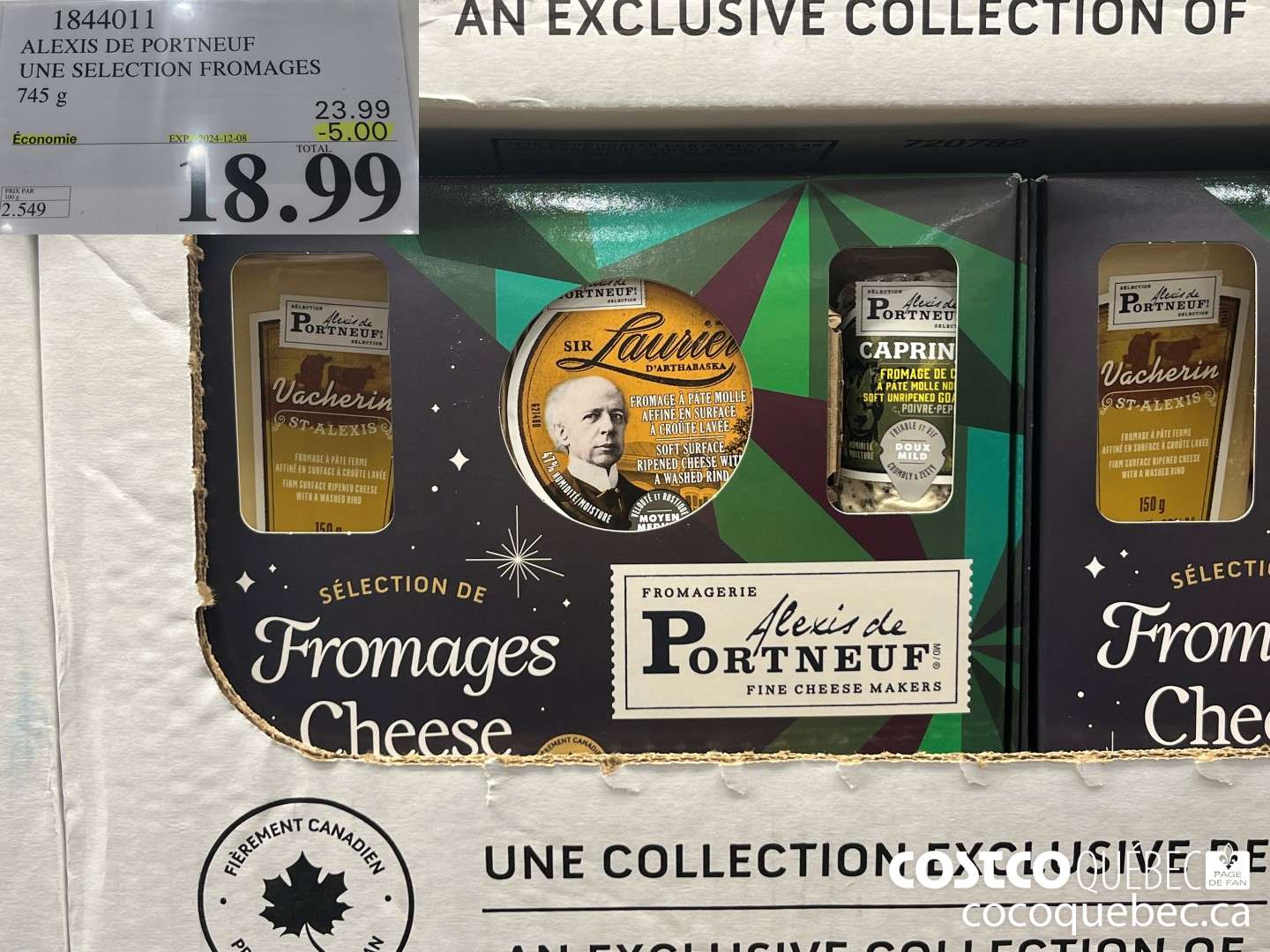 1844011 ALEXIS DE PORTNEUF UNE SELECTION FROMAGES  ($5.00 INSTANT SAVINGS EXPIRES ON 2024-12-08) $18.99