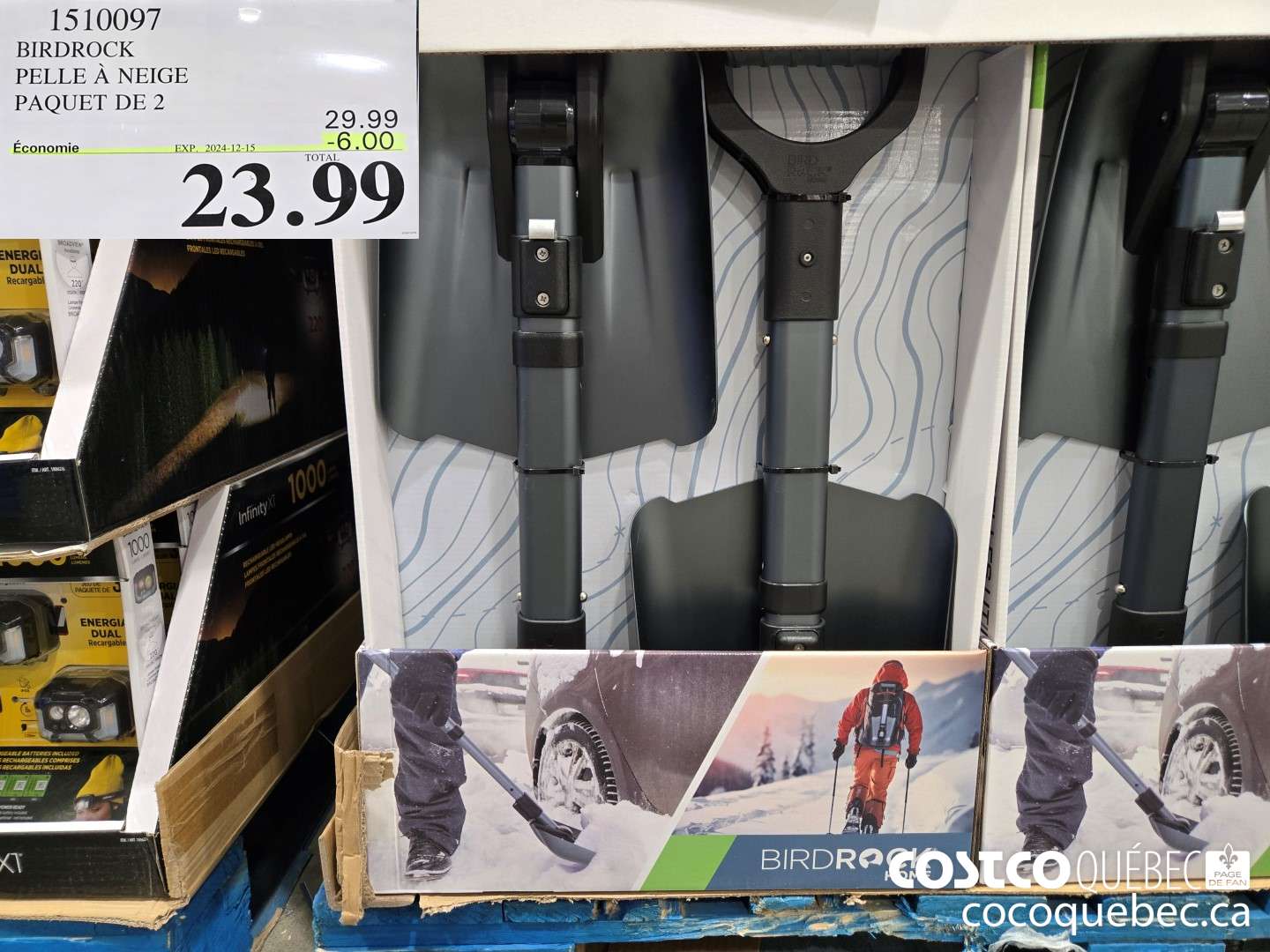1510097 BIRDROCK PELLE A NEIGE PAQUET DE 2  ($6.00 INSTANT SAVINGS EXPIRES ON 2024-12-15) $23.99