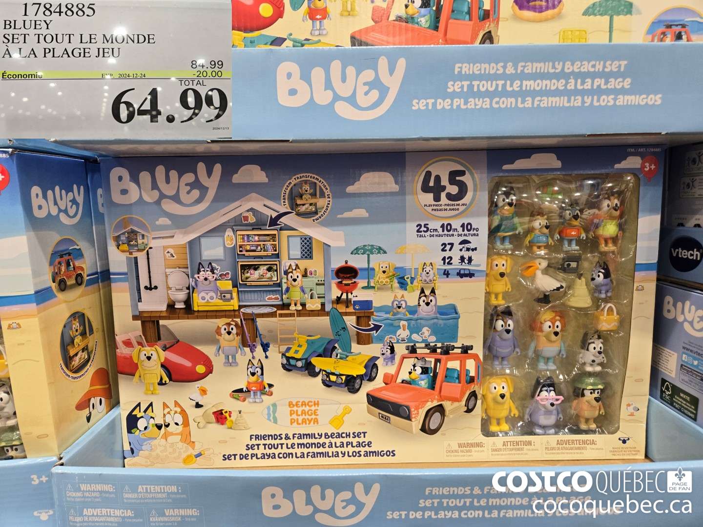 1784885 BLUEY SET TOUT LE MONDE ALA PEAGE JEU  ($20.00 INSTANT SAVINGS EXPIRES ON 2024-12-24) $64.99