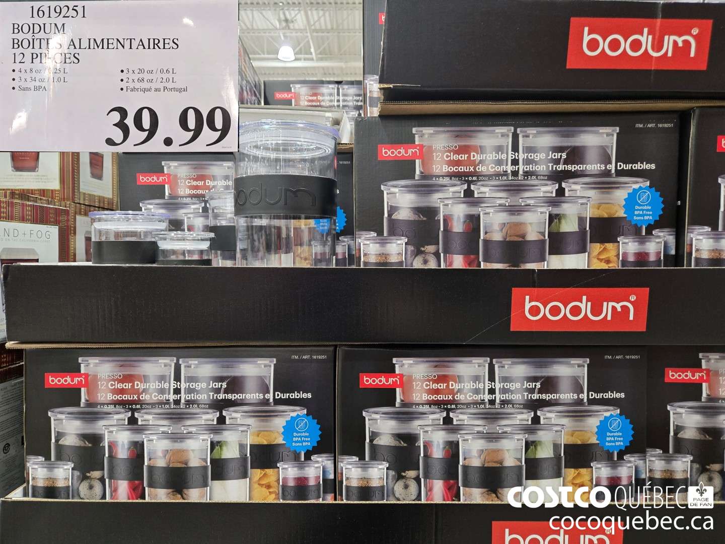 1619251 BODUM 12 PIECES  $39.99
