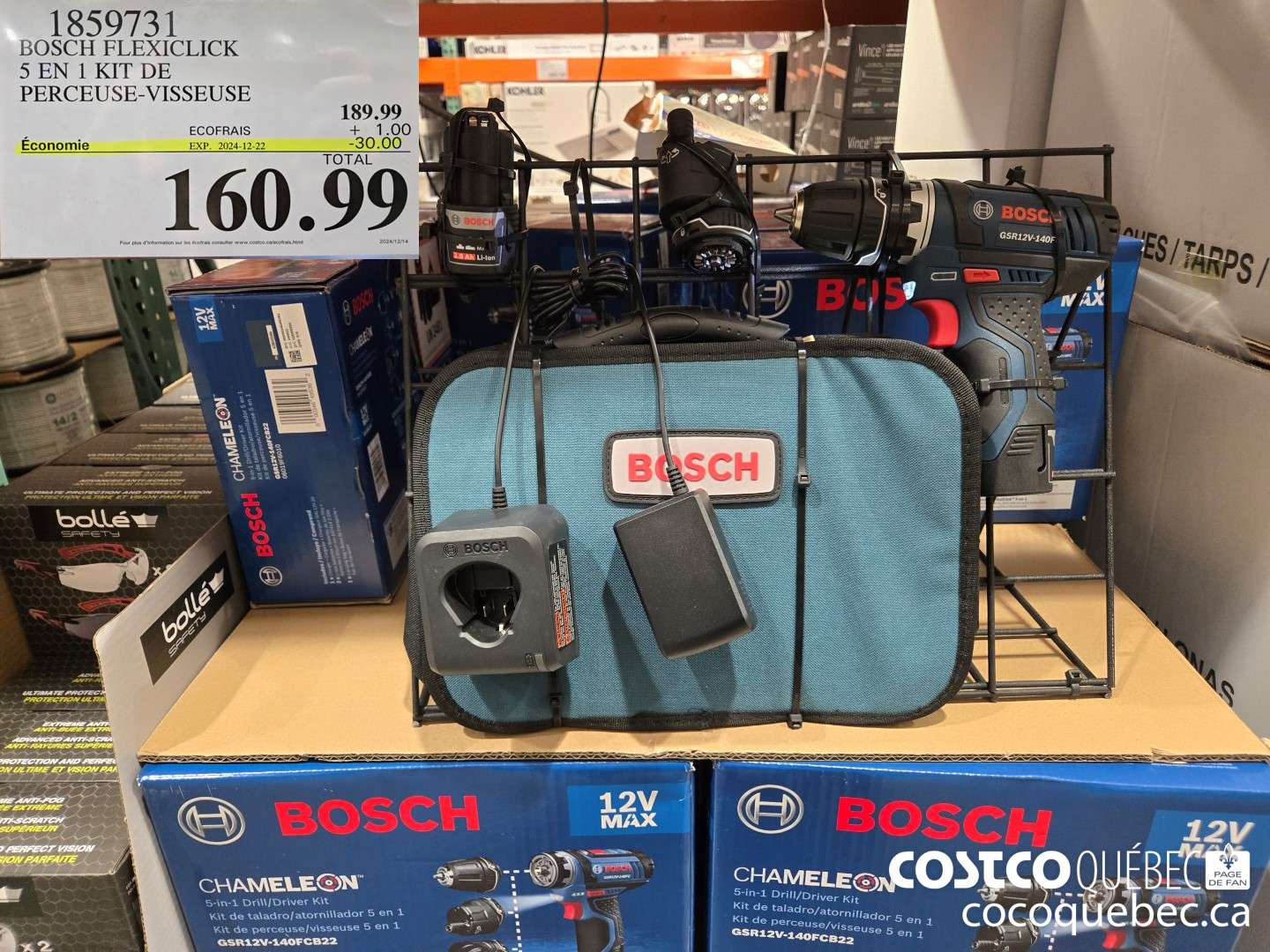 1859731 BOSCH FLEXICLICK 5S EN 1 KIT DE PERCEUSE-VISSEUSE 2024-12-22160.99 Pour plus d'information sur les écofrais consulter www.costco.ca/ecofrais.htm| 2024/12/1  ($30.00 INSTANT SAVINGS) $160.99