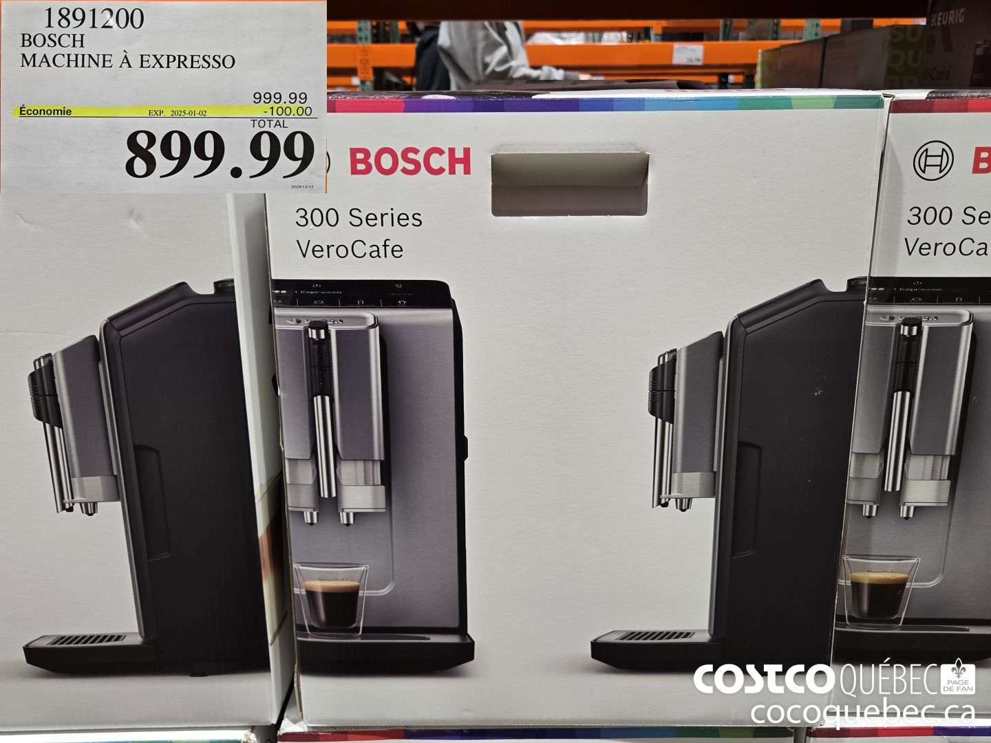 1891200 BOSCH MACHINE A EXPRESSO  ($100.00 INSTANT SAVINGS EXPIRES ON 2025-01-02) $899.99