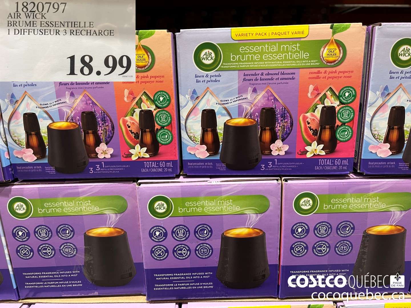 1820797 BRUME ESSENTIELLE 1 DIFFUSEUR 3 RECHARGE  $18.99