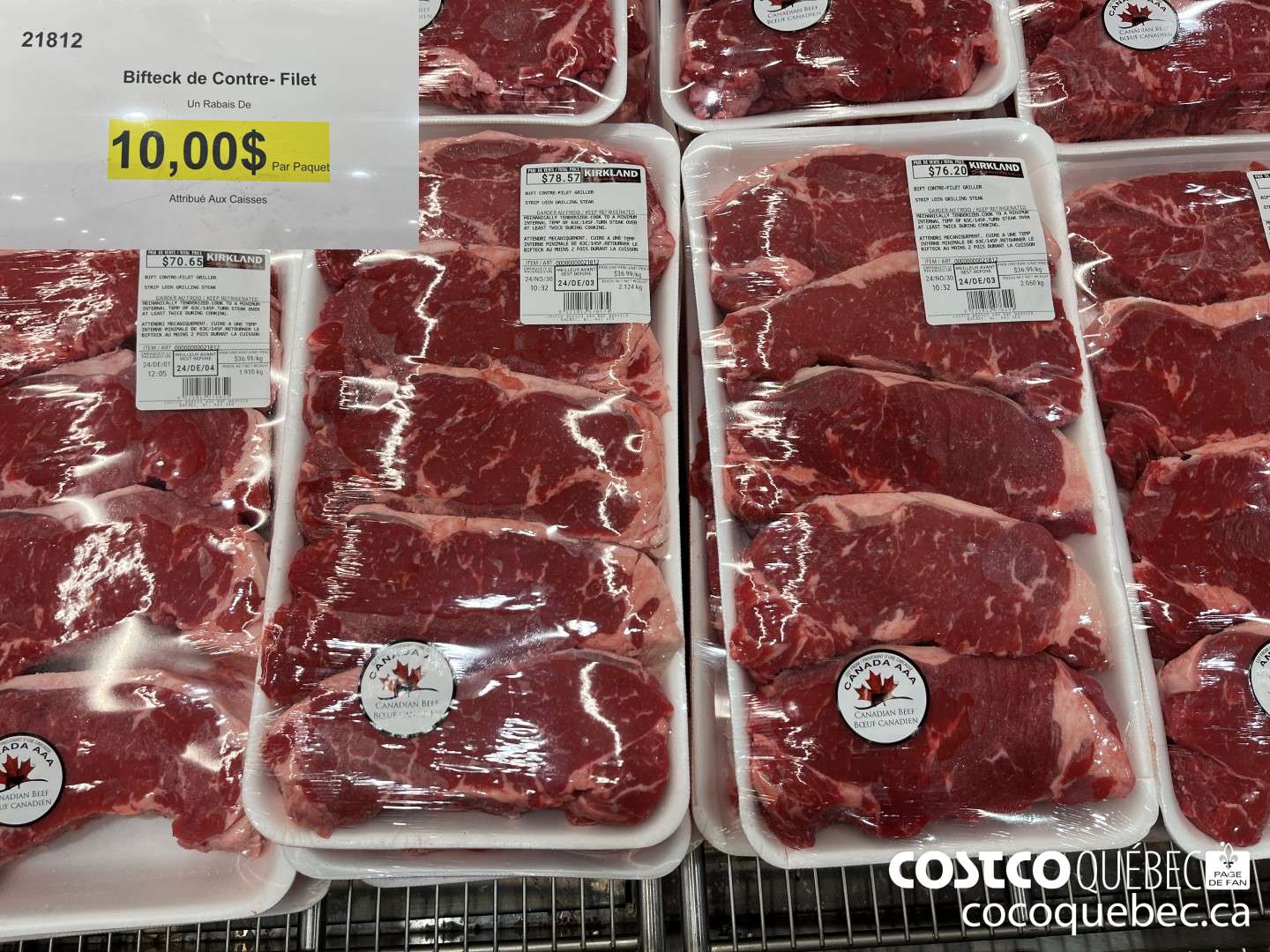 21812 Bifteck de Contre- Filet  ($10.00 INSTANT SAVINGS)