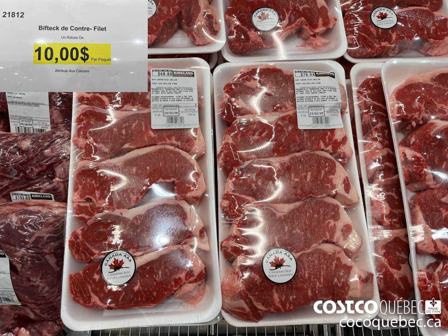 21812 Bifteck de Contre- Filet  ($10.00 INSTANT SAVINGS)