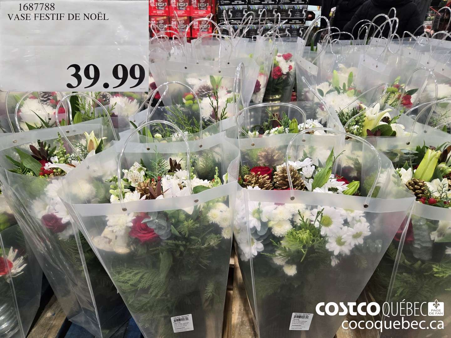 1687788 CE , VASE FESTIF DE NOEL  $39.99