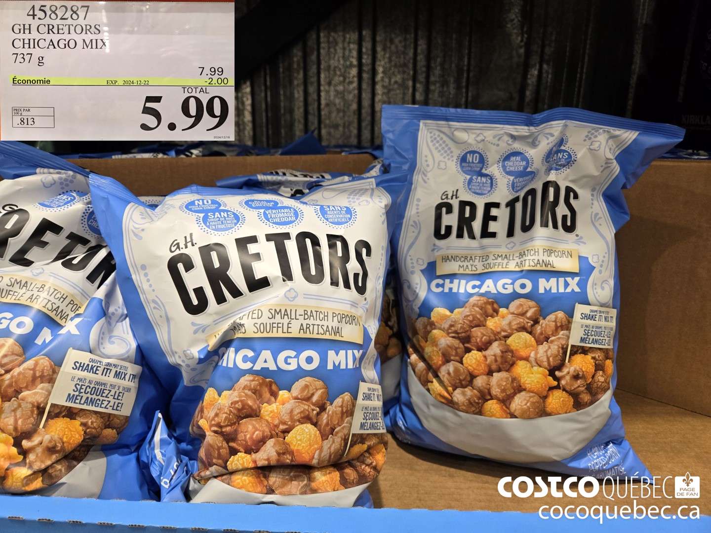 458287 CHICAGO MIX 737 G  ($2.00 INSTANT SAVINGS EXPIRES ON 2024-12-22) $5.99