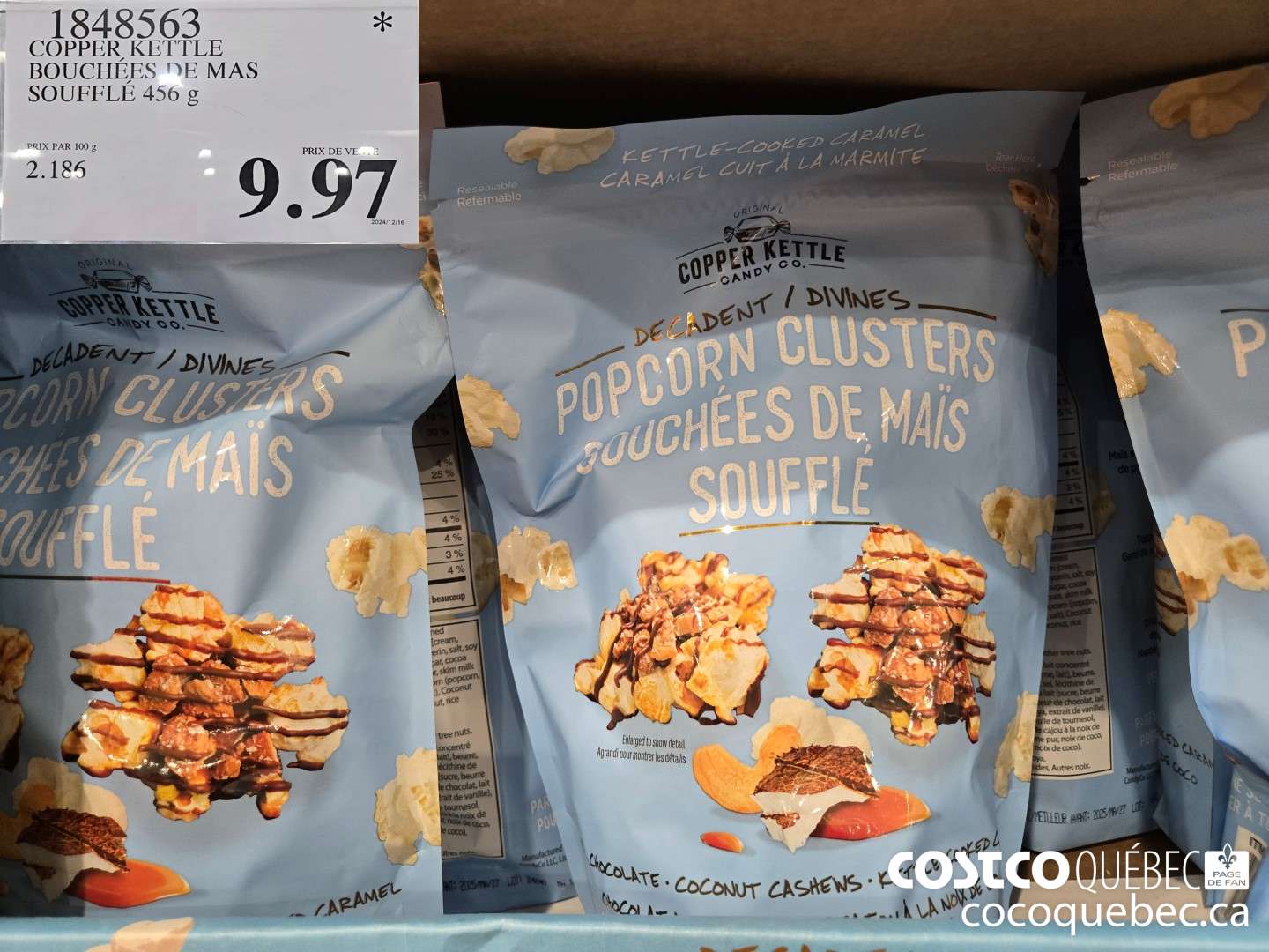 1848563 COPPER KETTLE BOUCHEES DE MAS SOUFFLE 456 g  $9.97