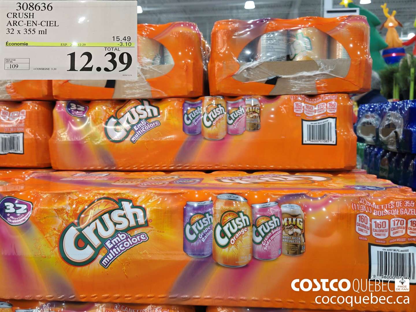 308636 CRUSH ARC-EN-CIEL 32 x 355 ml  ($3.10 INSTANT SAVINGS EXPIRES ON 2024-12-29) $12.39