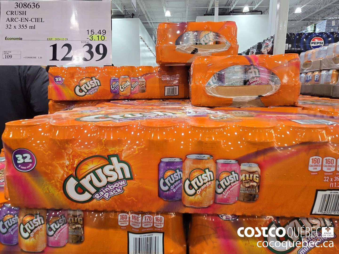 308636 CRUSH ARC-EN-CIEL 32 x 355 ml  ($3.10 INSTANT SAVINGS EXPIRES ON 2024-12-29) $12.39