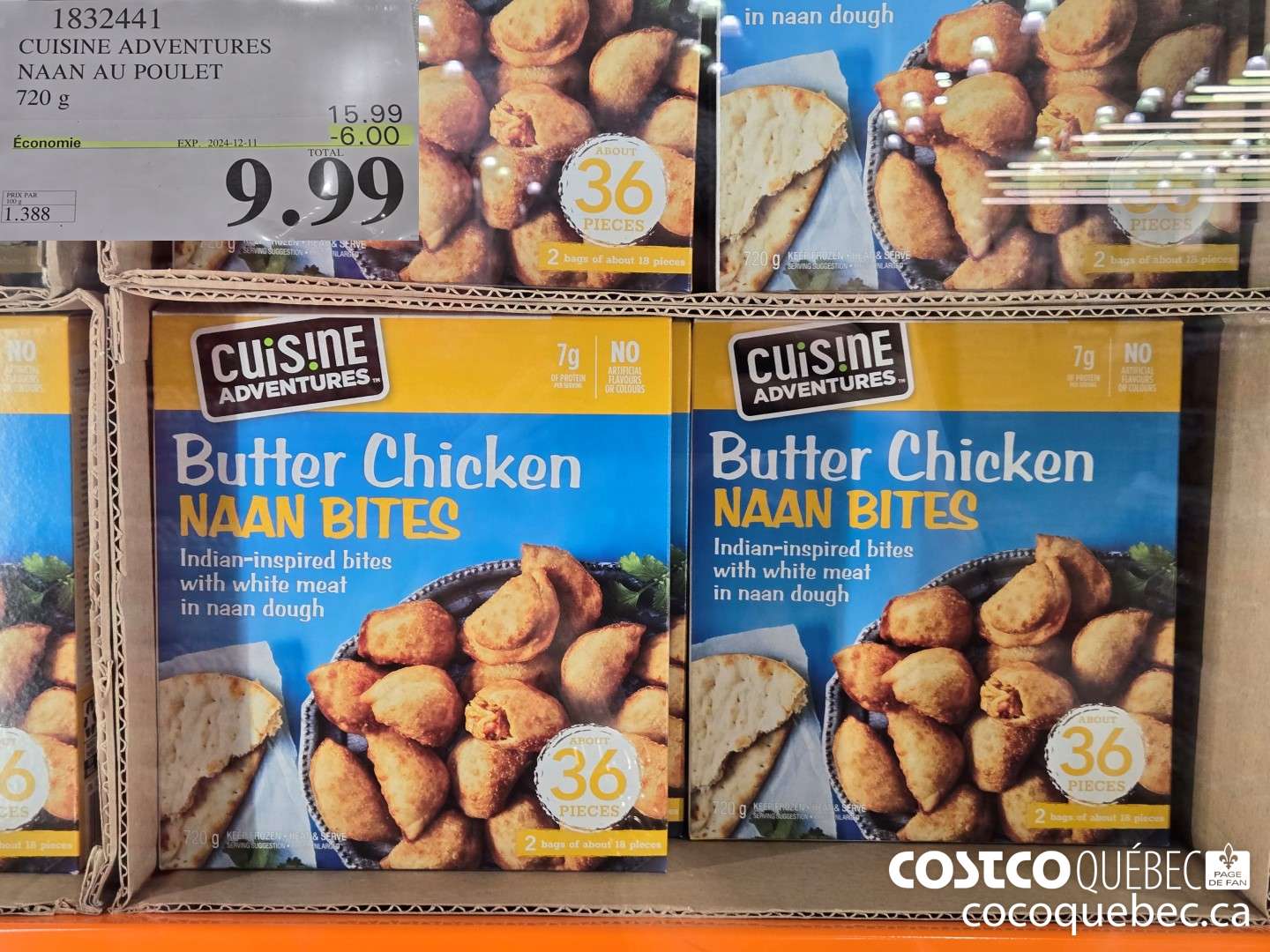 1832441 CUISINE ADVENTURES NAAN AU POULET 720 g  ($6.00 INSTANT SAVINGS EXPIRES ON 2024-12-11) $9.99