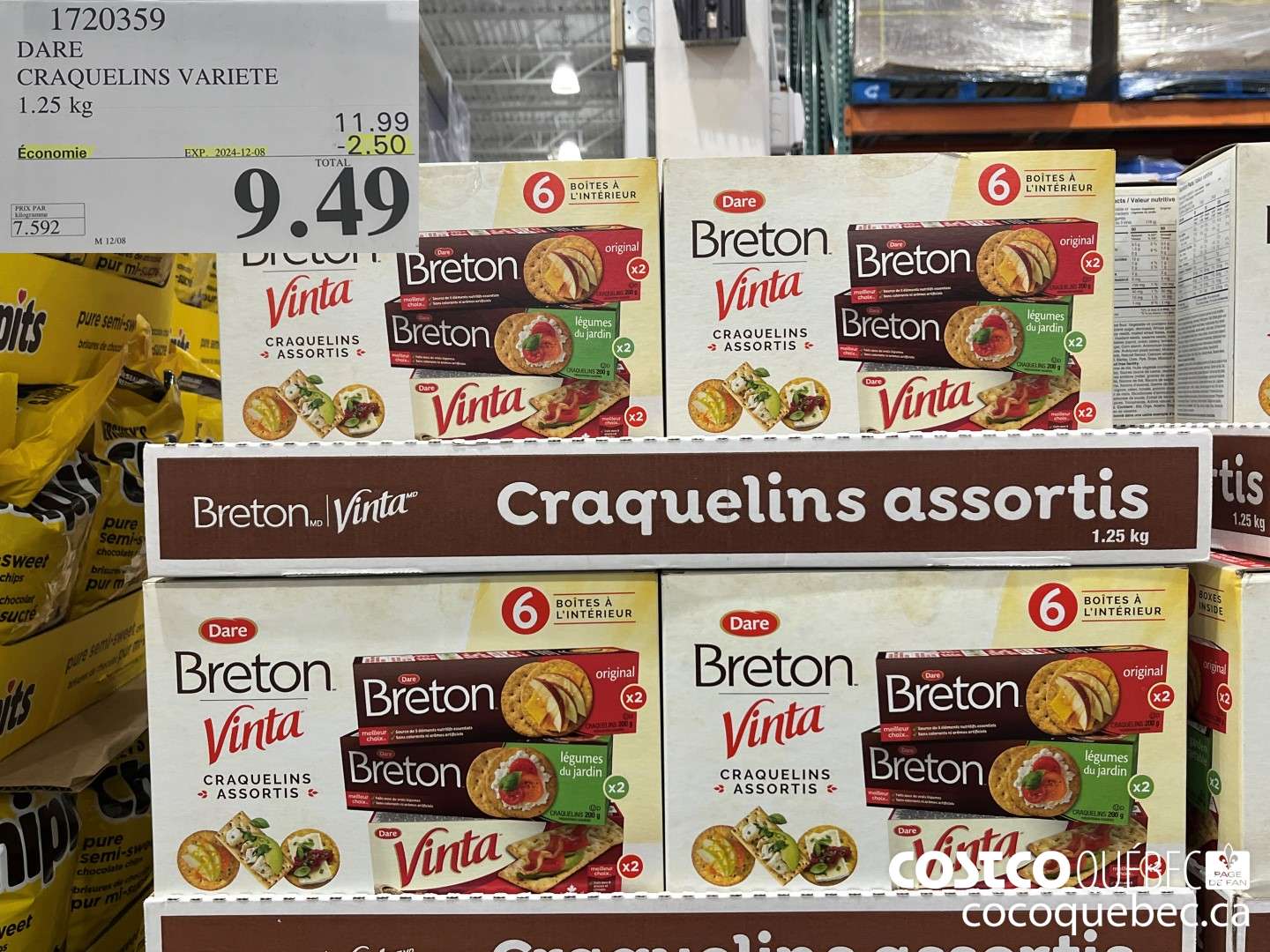 1720359 DARE CRAQUELINS VARIETE 1.25 kg $2.50OFF ($2.50 INSTANT SAVINGS EXPIRES ON 2024-12-08) $9.49
