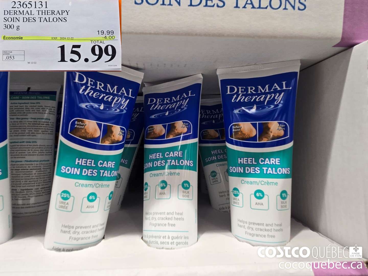 2365131 DERMAL THERAPY SOIN DES TALONS 300 g  ($4.00 INSTANT SAVINGS EXPIRES ON 2024-12-22) $15.99