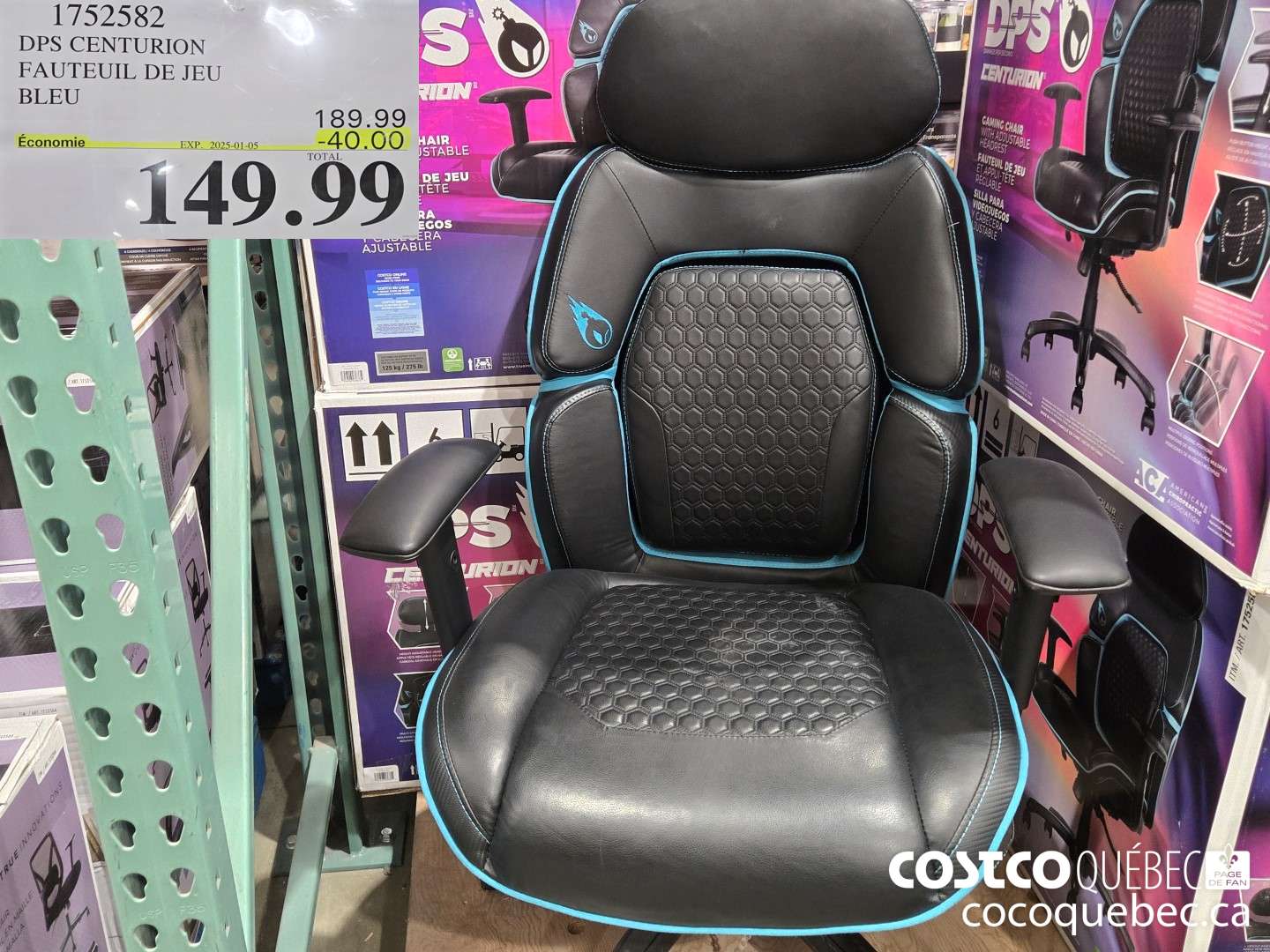 1752582 DPS CENTURION FAUTEUIL DE JEU  ($40.00 INSTANT SAVINGS EXPIRES ON 2025-01-05) $149.99